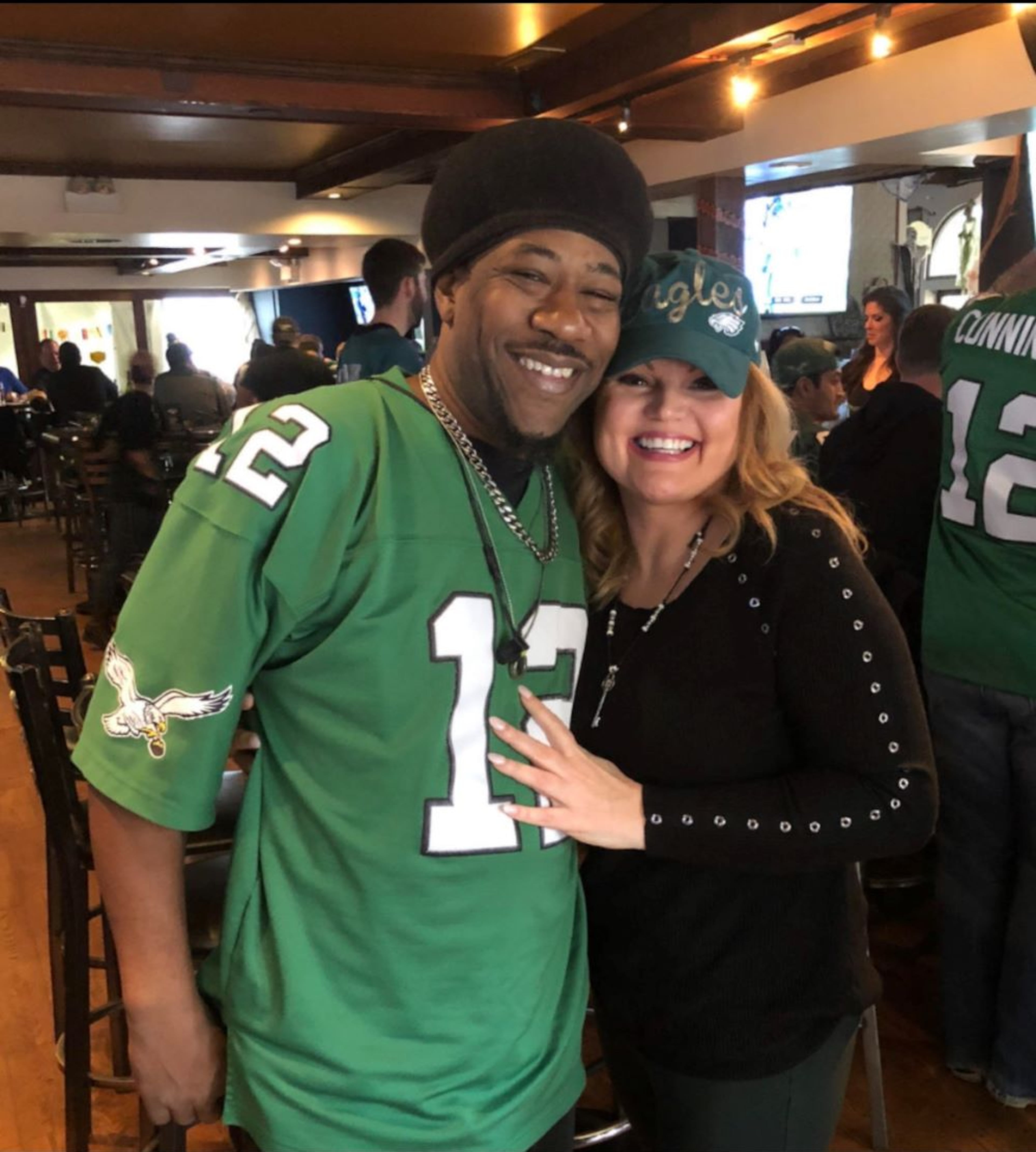 “He was extremely romantic, always giving big hugs and kisses. We would laugh and cut up all the time, hang around small groups of family and friends,” says DeVon Hunt (right), D.R.E.S. Tha Beatnik's fiancee and business partner.