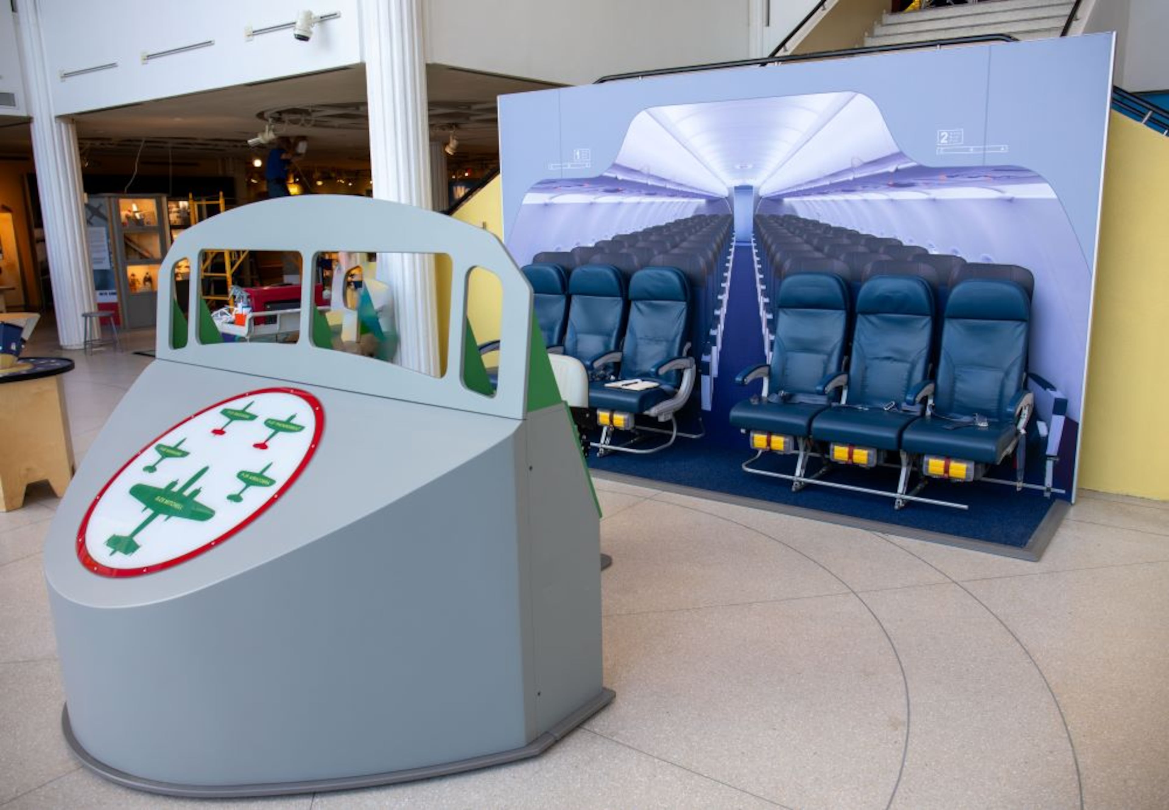 Flight stimulator featured in 'Aim High: Soaring with Tuskegee Airmen,' a hands-on exhibit recognizing the efforts of Black fighter pilots during World War II at the Children's Museum of Atlanta Jan. 17-May 10, 2026. (Courtesy of Children's Museum of Atlanta)
