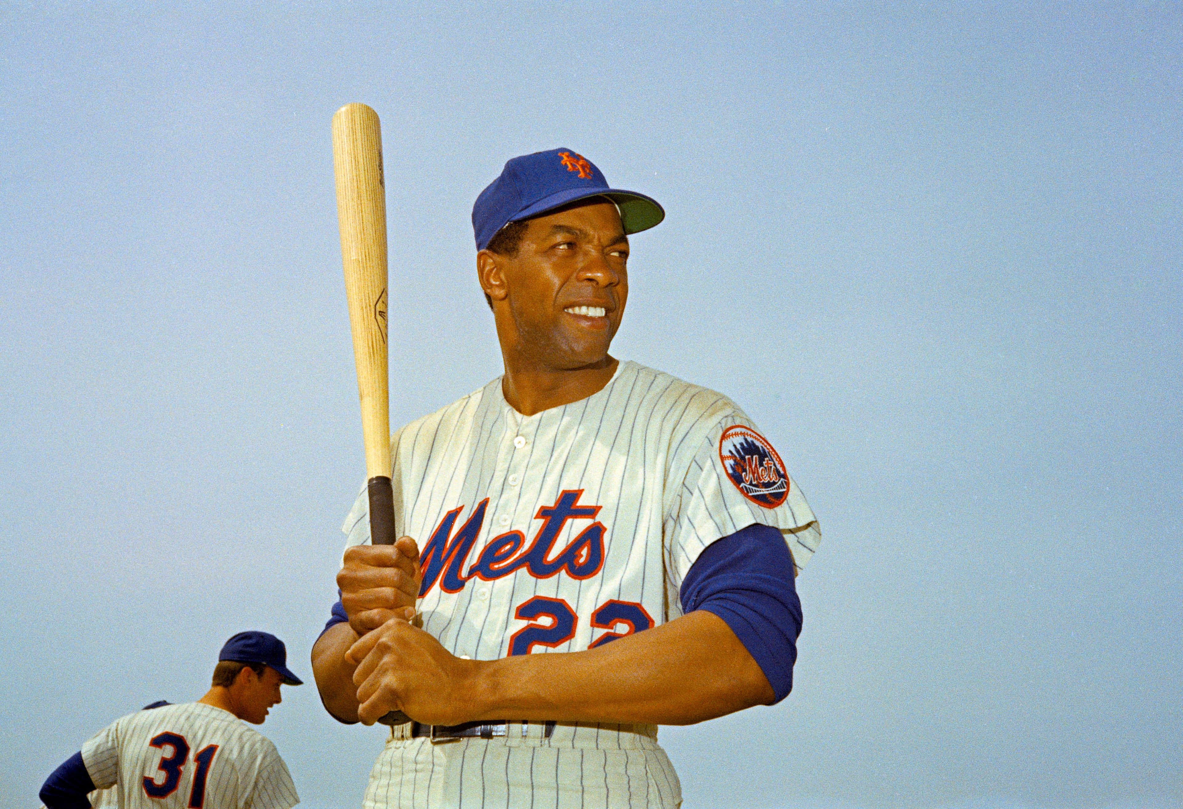 Donn Clendenon graduated as a letterman in nine sports at Atlanta's Booker T. Washington High School before rejecting a scholarship to UCLA to stay home and attend Morehouse College. In the 1969 World Series, Clendenon batted .357 (5-for-14) with three home runs and four RBI for the Mets and was named World Series MVP. (AP 1969)