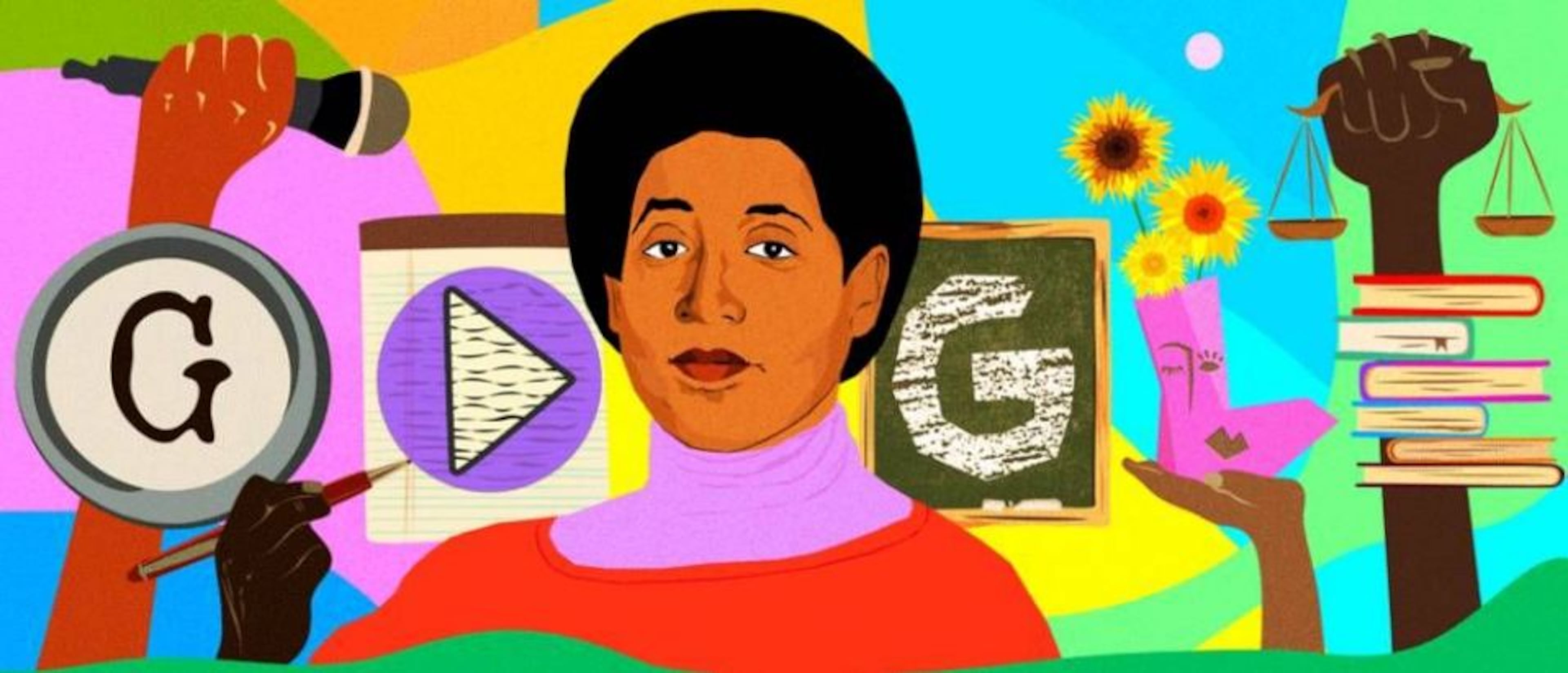 A Google Doodle during Black History Month honors activist Audre Lorde. (File 2021)
