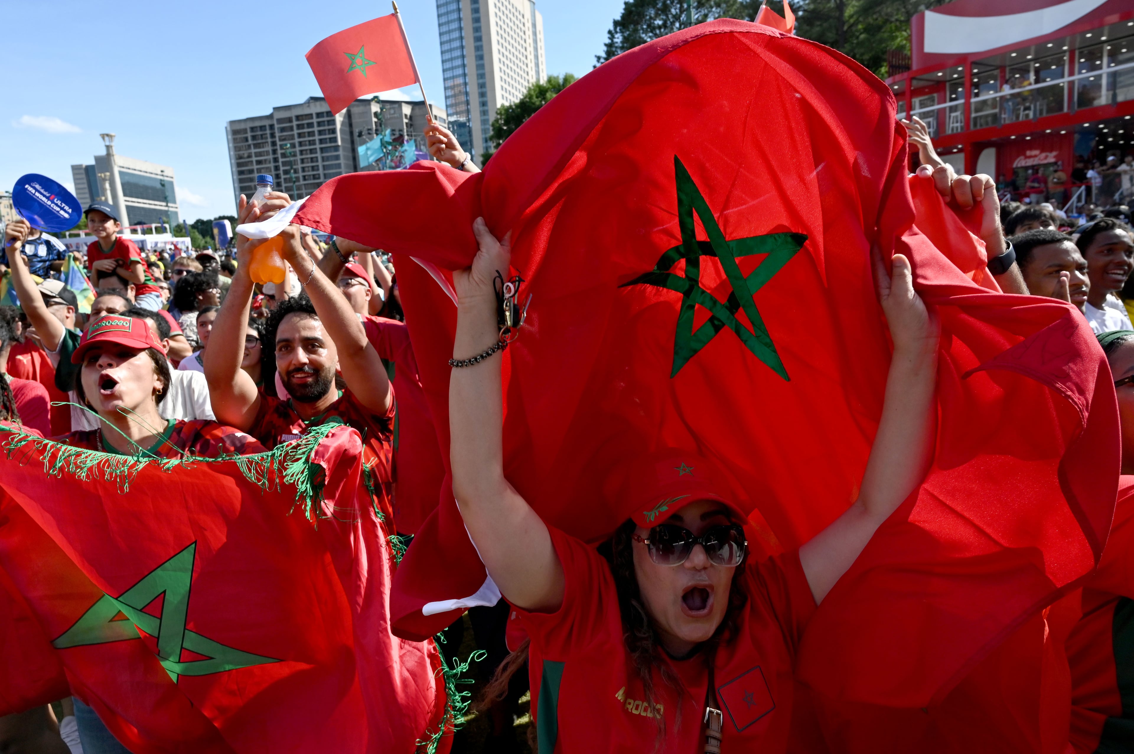 Morocco fans at FIFA Fan Fest