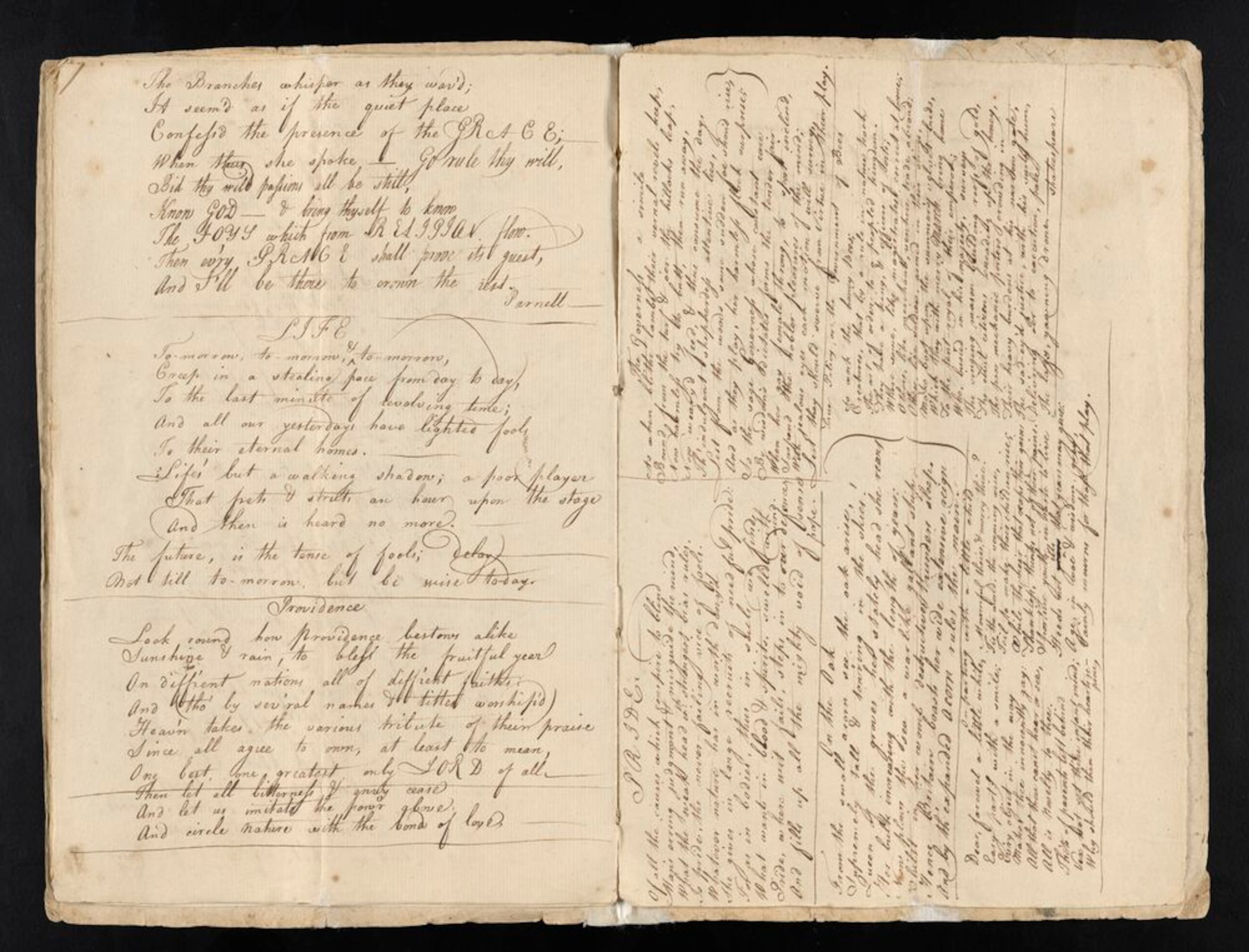 The large copy book (created between 1754-1773) of American colonial poet Phillis Wheatley is under ownership at the Stuart A. Rose Manuscript, Archives, and Rare Book Library of Emory University. (Courtesy of Emory University)