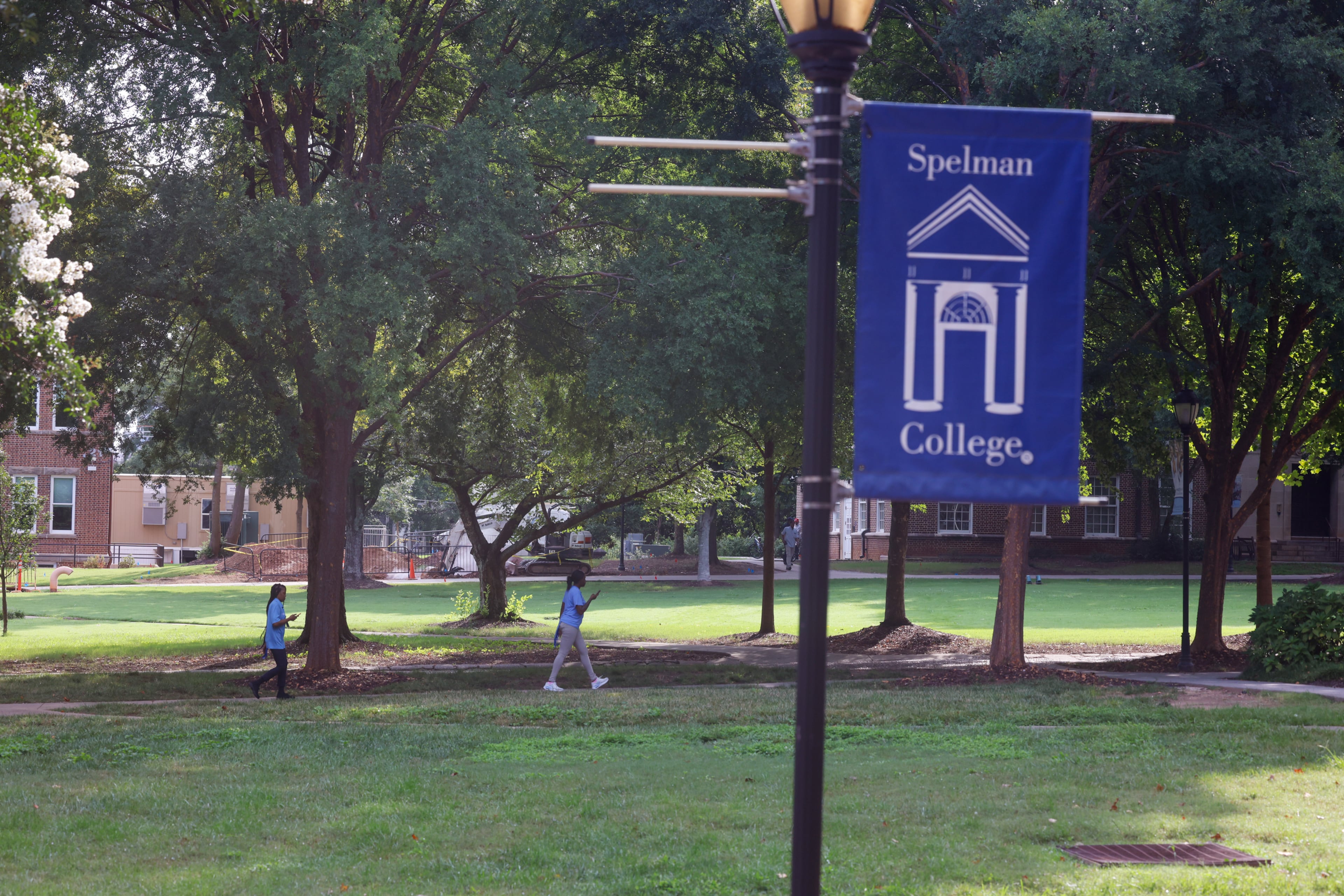 People walk on campus at Spelman College in Atlanta on Aug. 12, 2026. (Arvin Temkar/AJC)