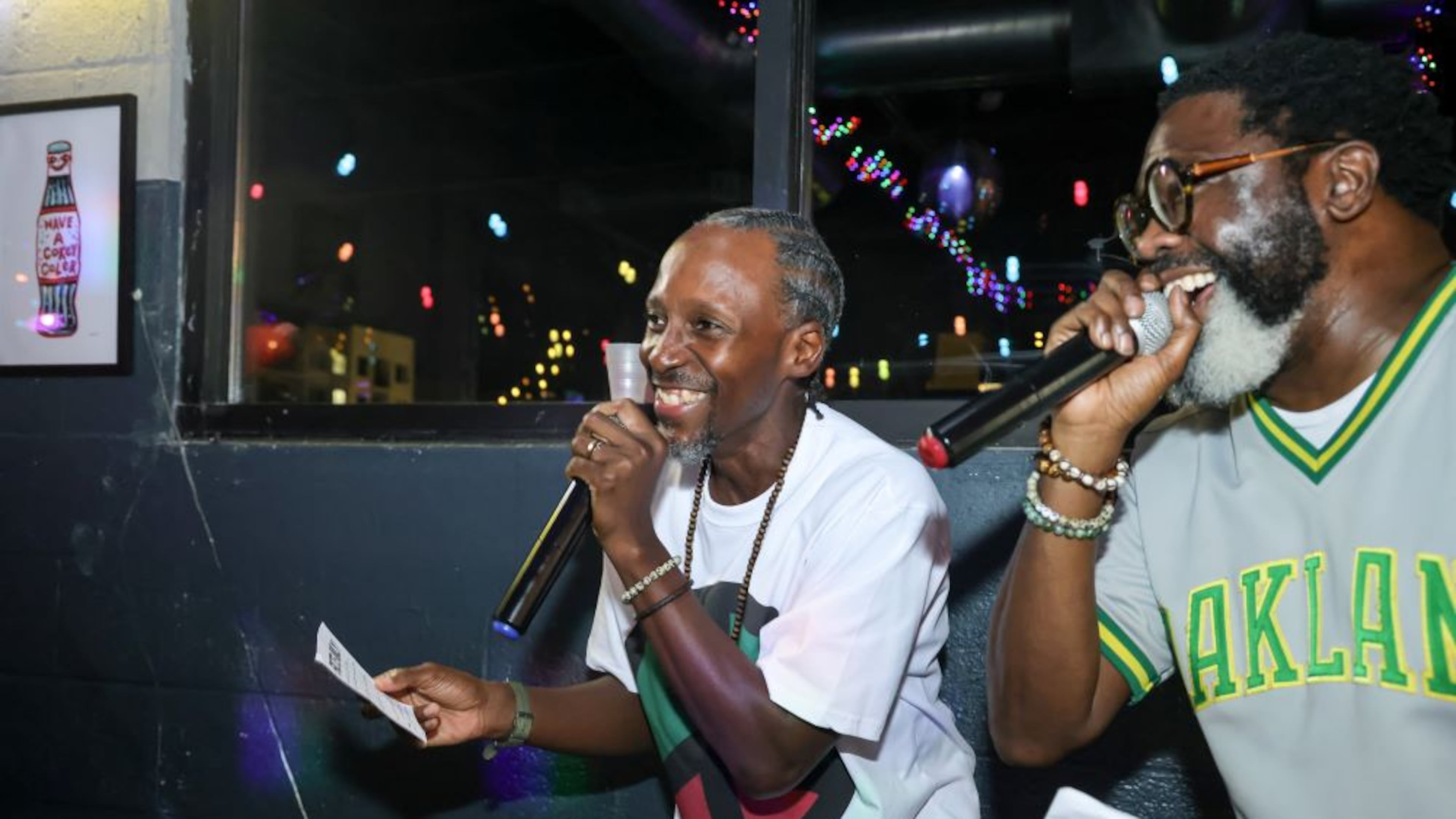 Facts Only Trivia is a monthly hip-hop trivia night hosted by Maurice Garland and Branden Peters at Westside Motor Lounge. Facts Only Trivia is having its 10th anniversary celebration on Wednesday, May 13, 2026. (Courtesy of Fulani Jabari)