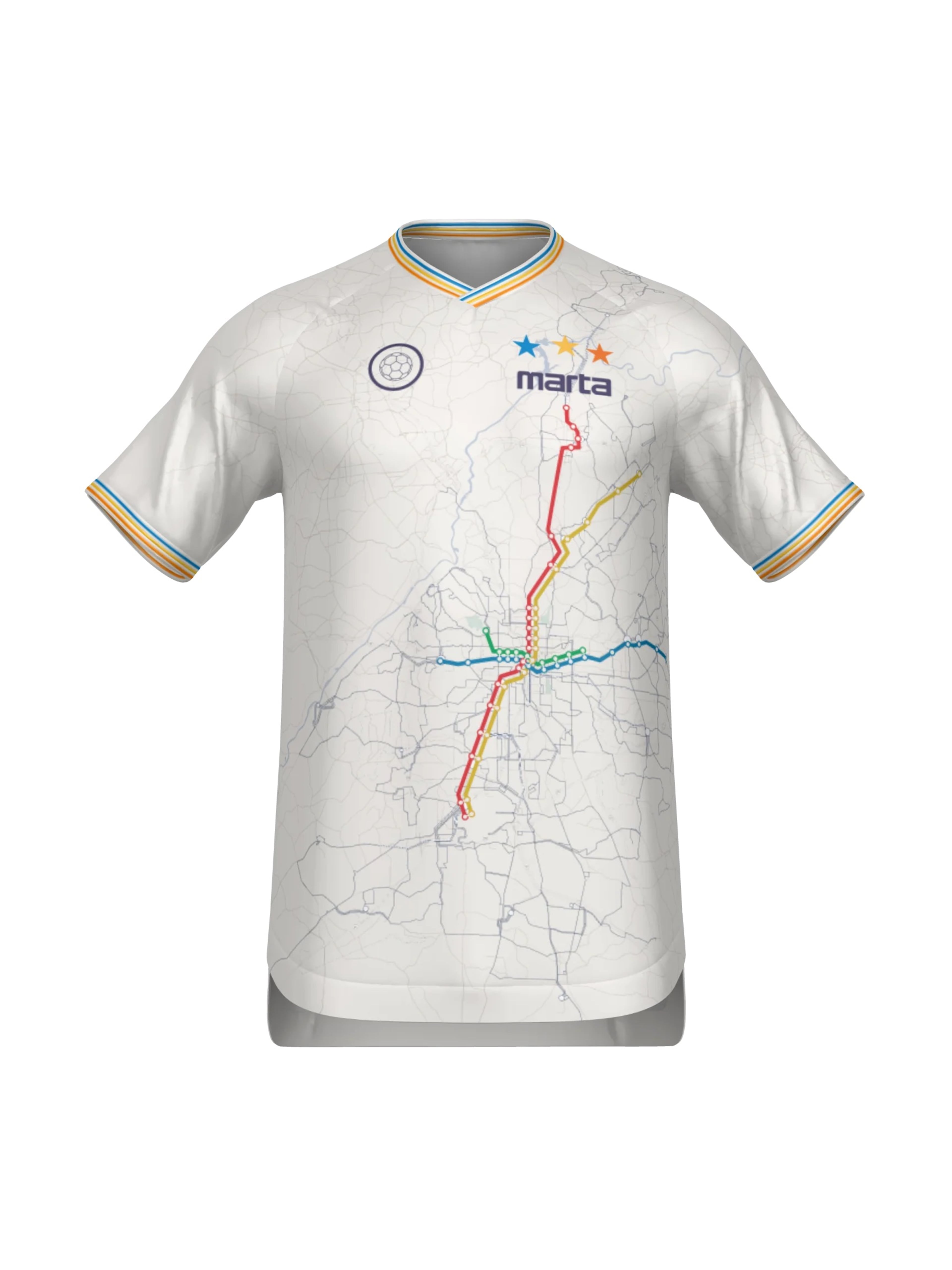 The MARTA Summer of Soccer 2026 (light mode) men's soccer jersey. (Courtesy of MARTA)