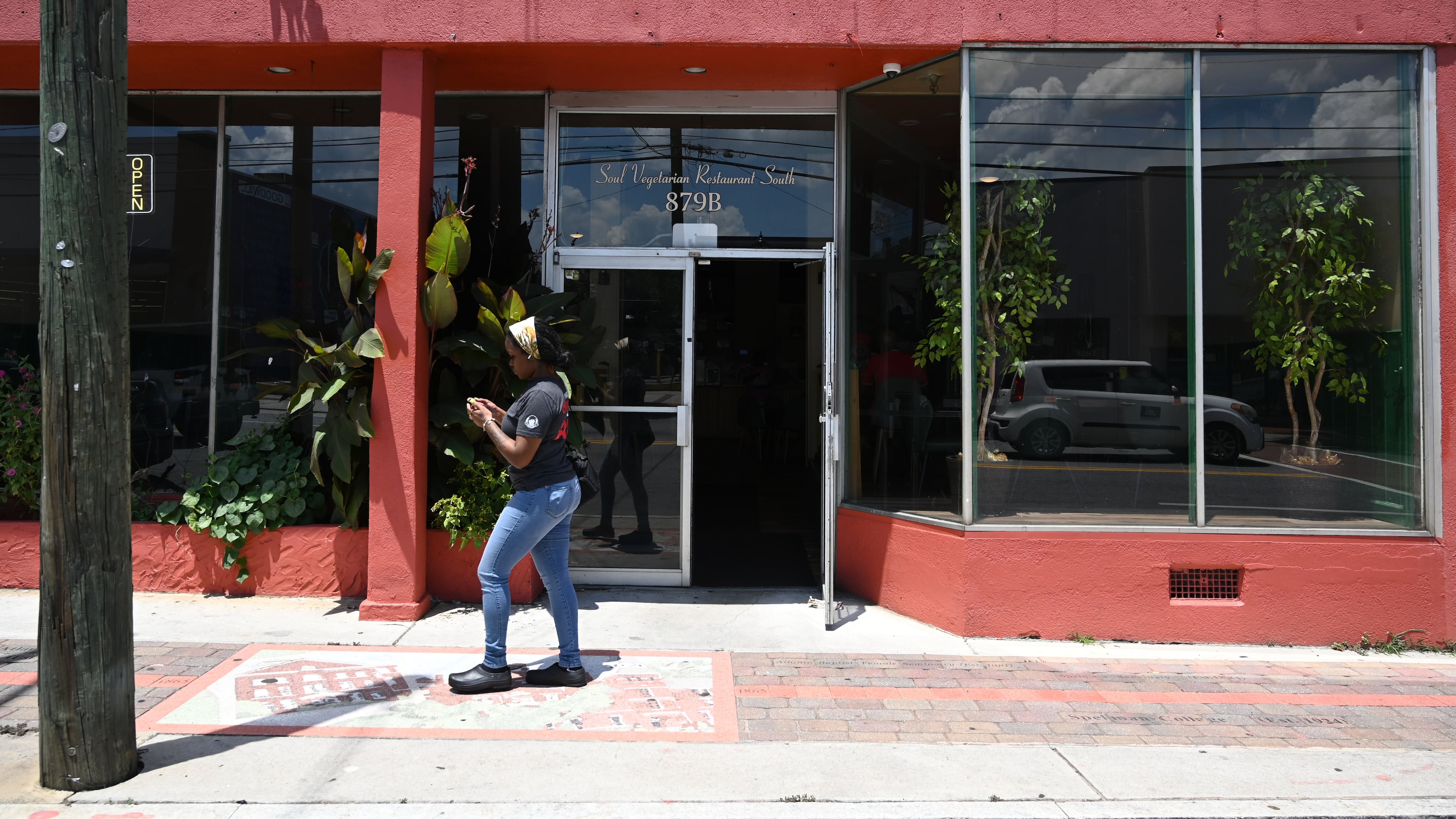 Exterior view of The New Soul Veg on Ralph David Abernathy Boulevard on Thursday, July 9, 2026, in Atlanta. The New Soul Veg (formerly Soul Vegetarian No. 1) in Atlanta's West End is closing its doors after 47 years of service, with the final day of service scheduled for July 12, 2026. Known as the oldest Black vegan restaurant in Atlanta, the landmark establishment is closing due to the building's aging infrastructure and declining business. (Hyosub Shin/AJC)