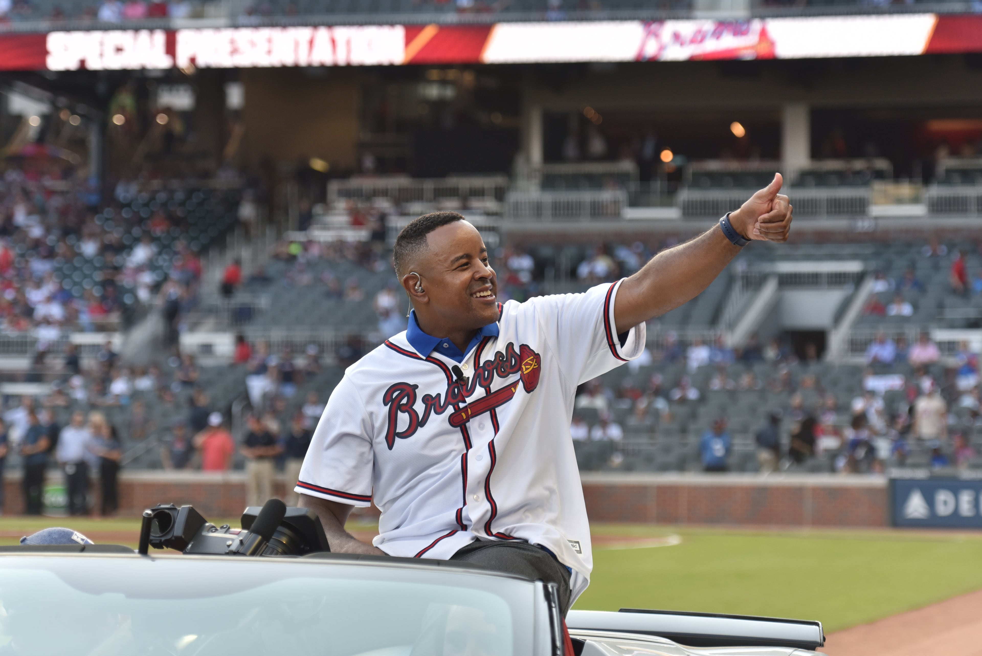 Former Braves outfielder Brian Jordan, here at Truist Park in 2020, will manage the National League in Friday's HBCU Swingman Classic. (Hyosub Shin/AJC 2020)