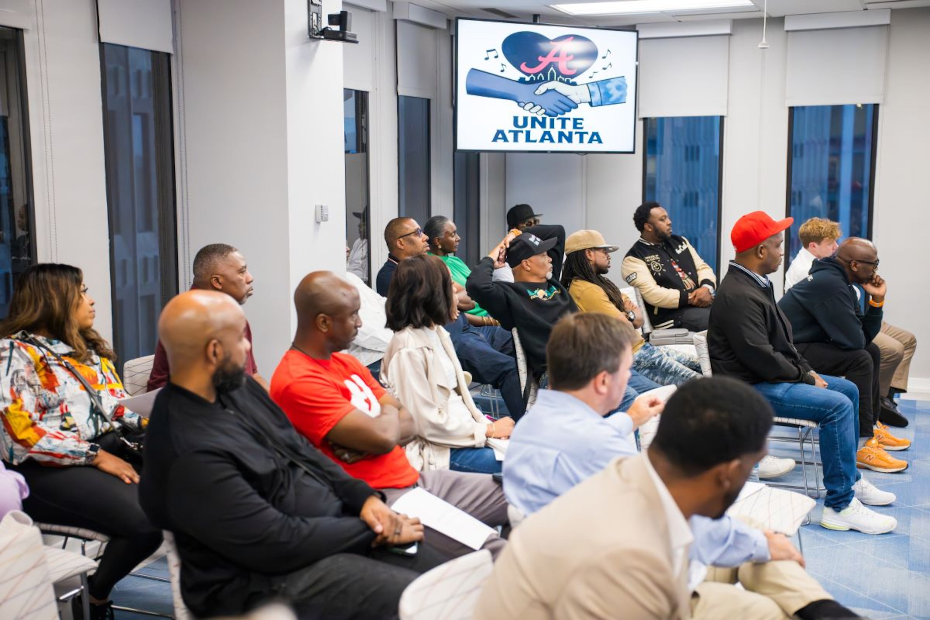Stakeholders attend a meeting for Unite Atlanta, a campaign developed by the Black American Music Association to introduce tourists to Atlanta's Black music community ahead of FIFA World Cup's first Atlanta match Jun. 15, 2026 and Black Music Month in June (Courtesy of Atlanta Convention and Visitors Bureau).