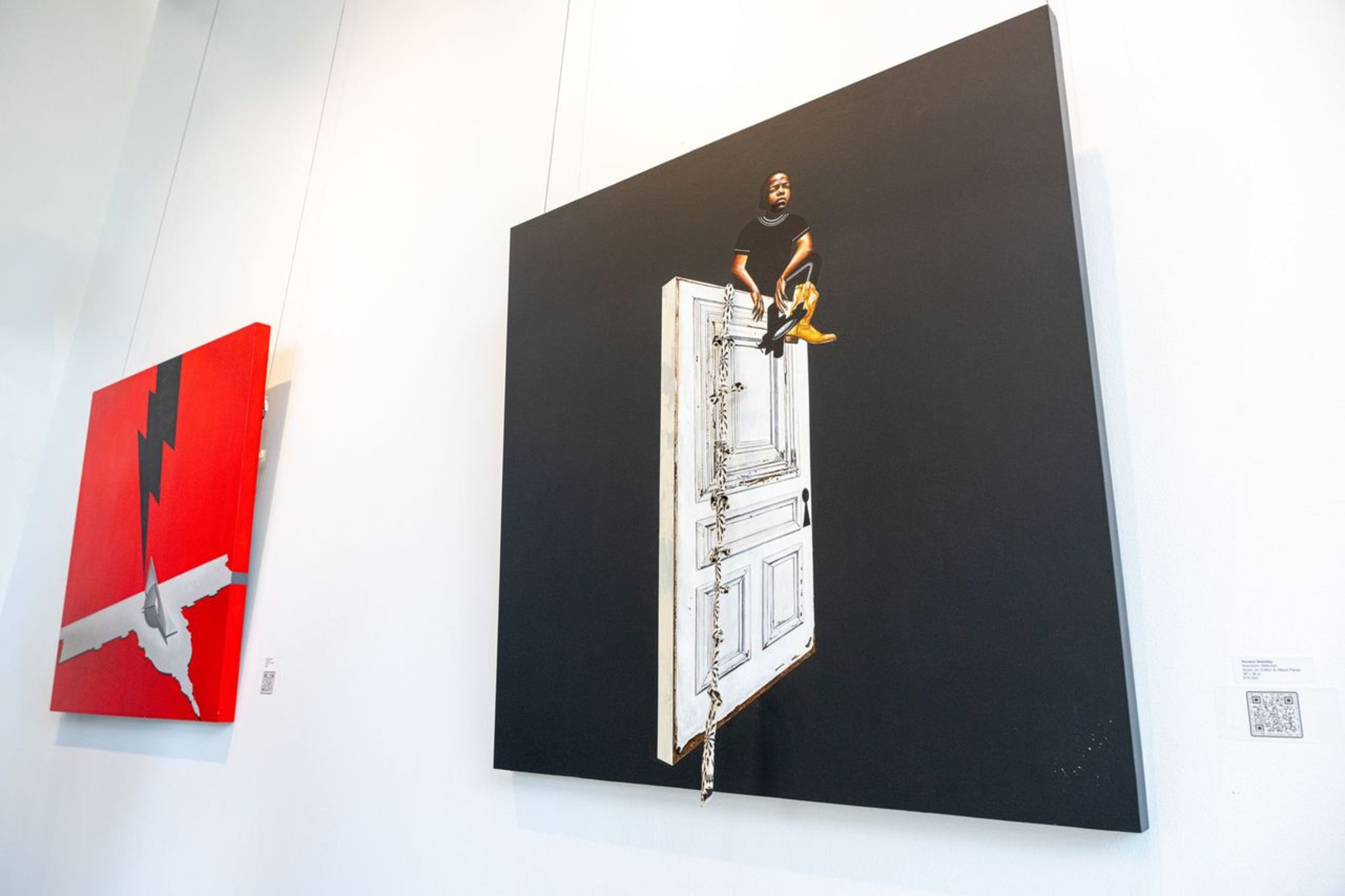 Image of "Capitol Wiz" and "Nepotism Deferred," both by Horace Imhotep. (Courtesy of ZuCot Gallery)