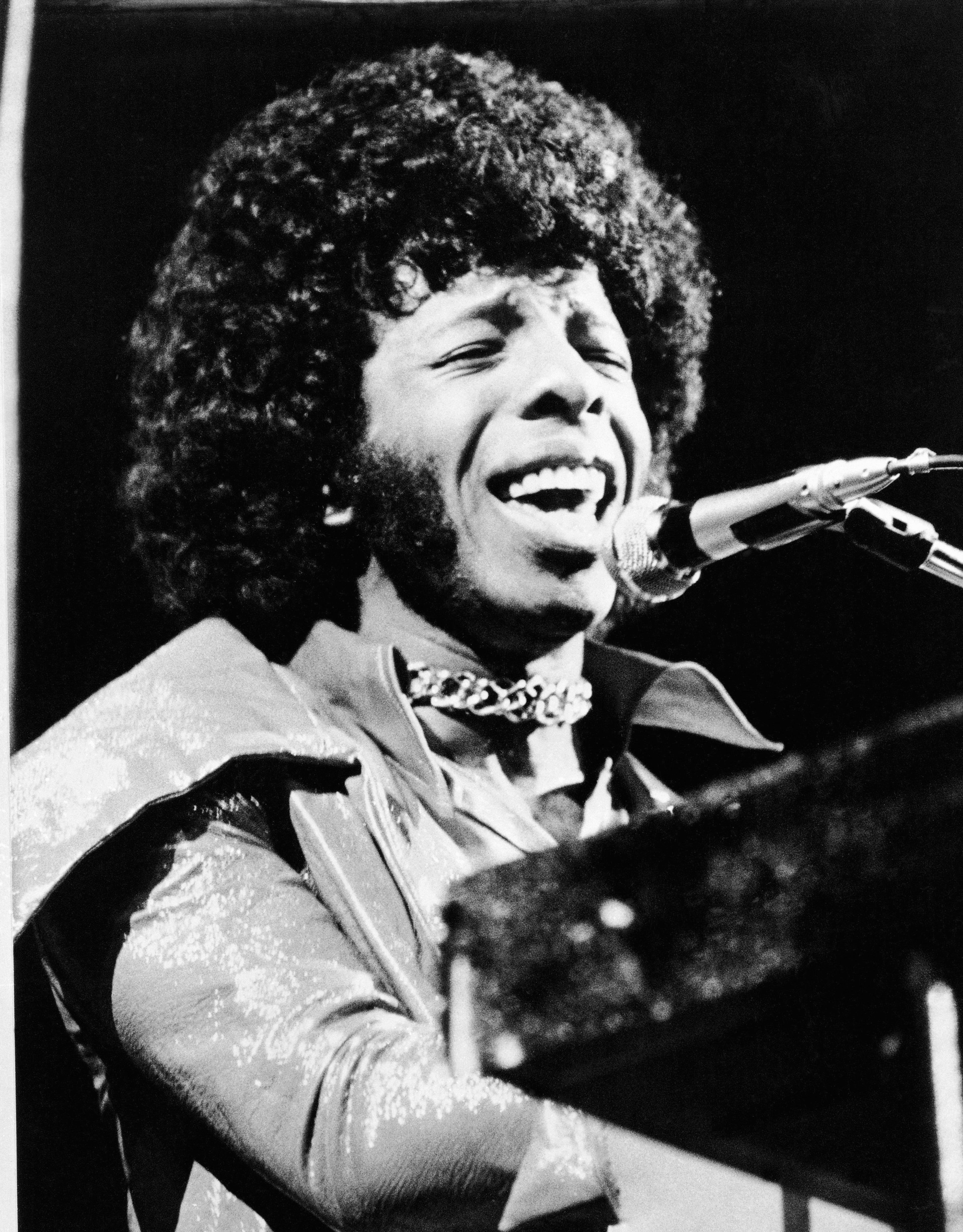 Sylvester "Sly" Stone of Sly and the Family Stone in 1972. (AP file)