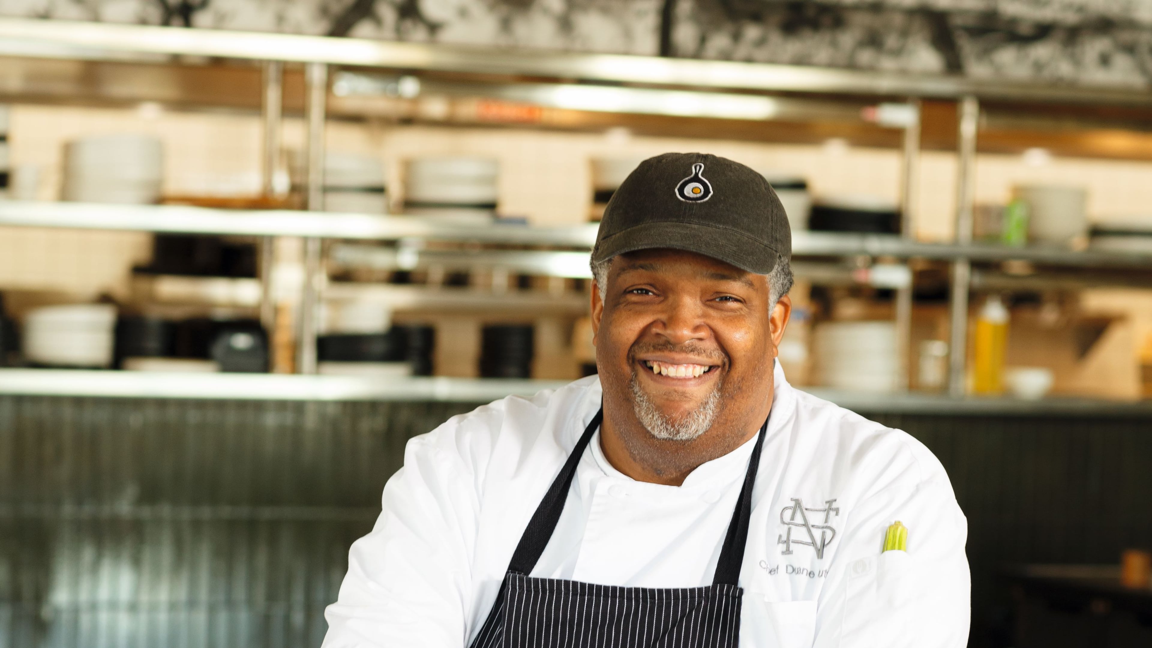 Duane Nutter, chef at Atlanta’s Southern National restaurant and formerly of One Flew South, has written his first cookbook: “Cutting Up in the Kitchen: Food and Fun From Southern National’s Chef." (Deborah Whitlaw Llewellyn/Courtesy of Gibbs Smith Books)