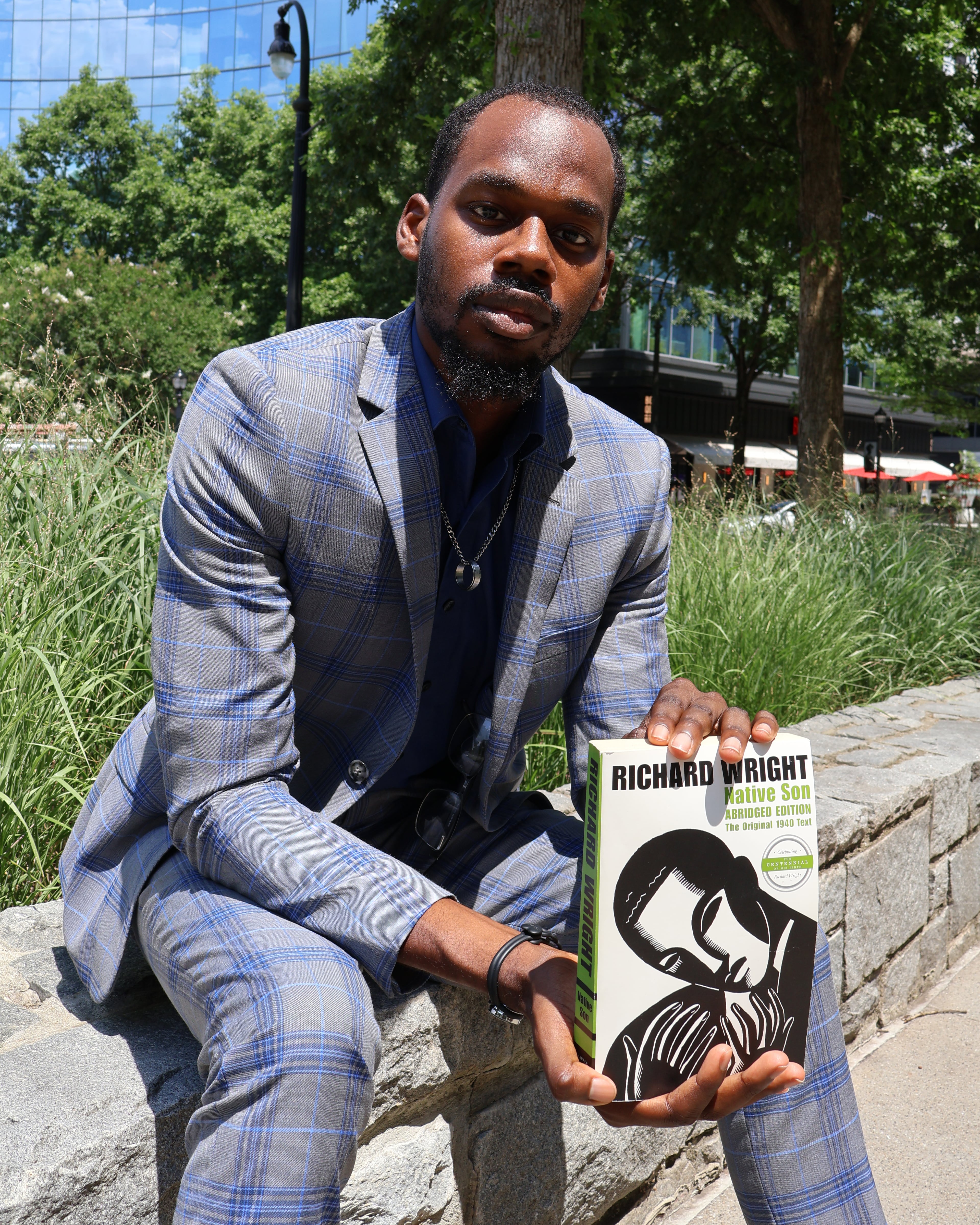 Christopher Frazier, an Ida B. Wells Society Fellow from North Carolina Central University, recommends “Native Son” by Richard Wright. (Kevin Pernell/AJC)
