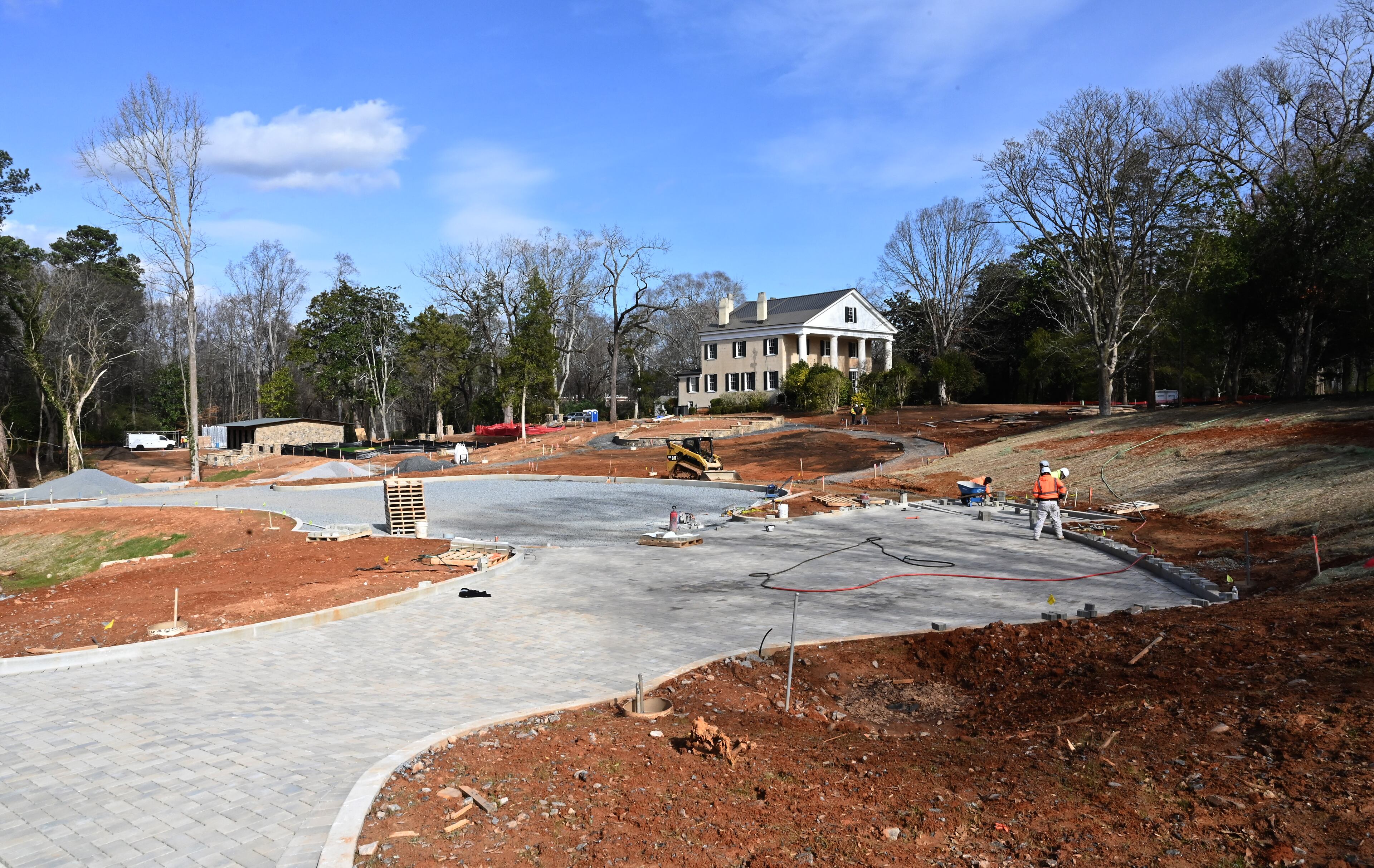 Photo shows renovation site of Mimosa Hall and Gardens, Wednesday, Jan. 14, 2026, in Roswell. (Hyosub Shin/AJC)