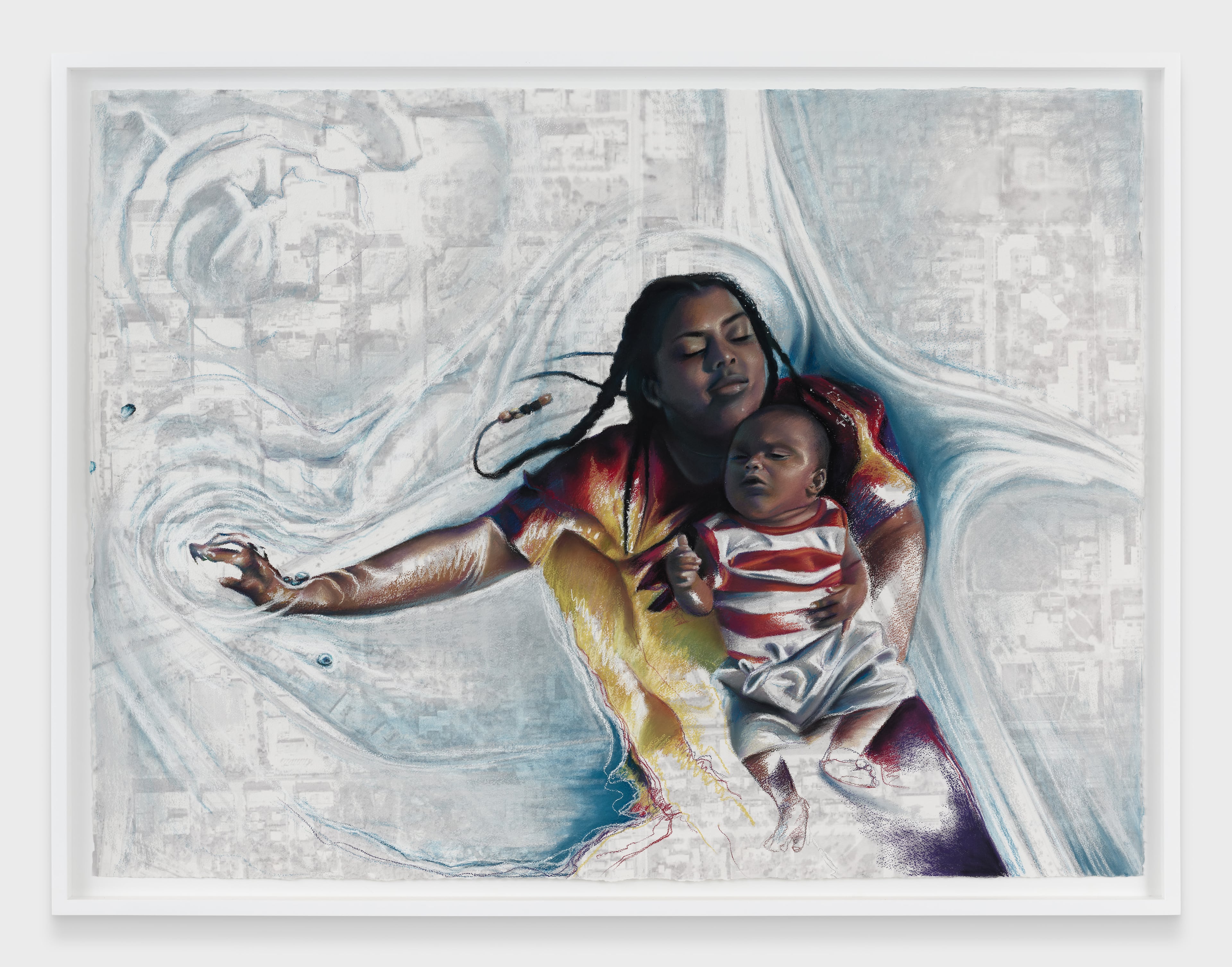 "Hallowed Be Her Name" (2024), pastel on paper. (Courtesy of Calida Rawles)