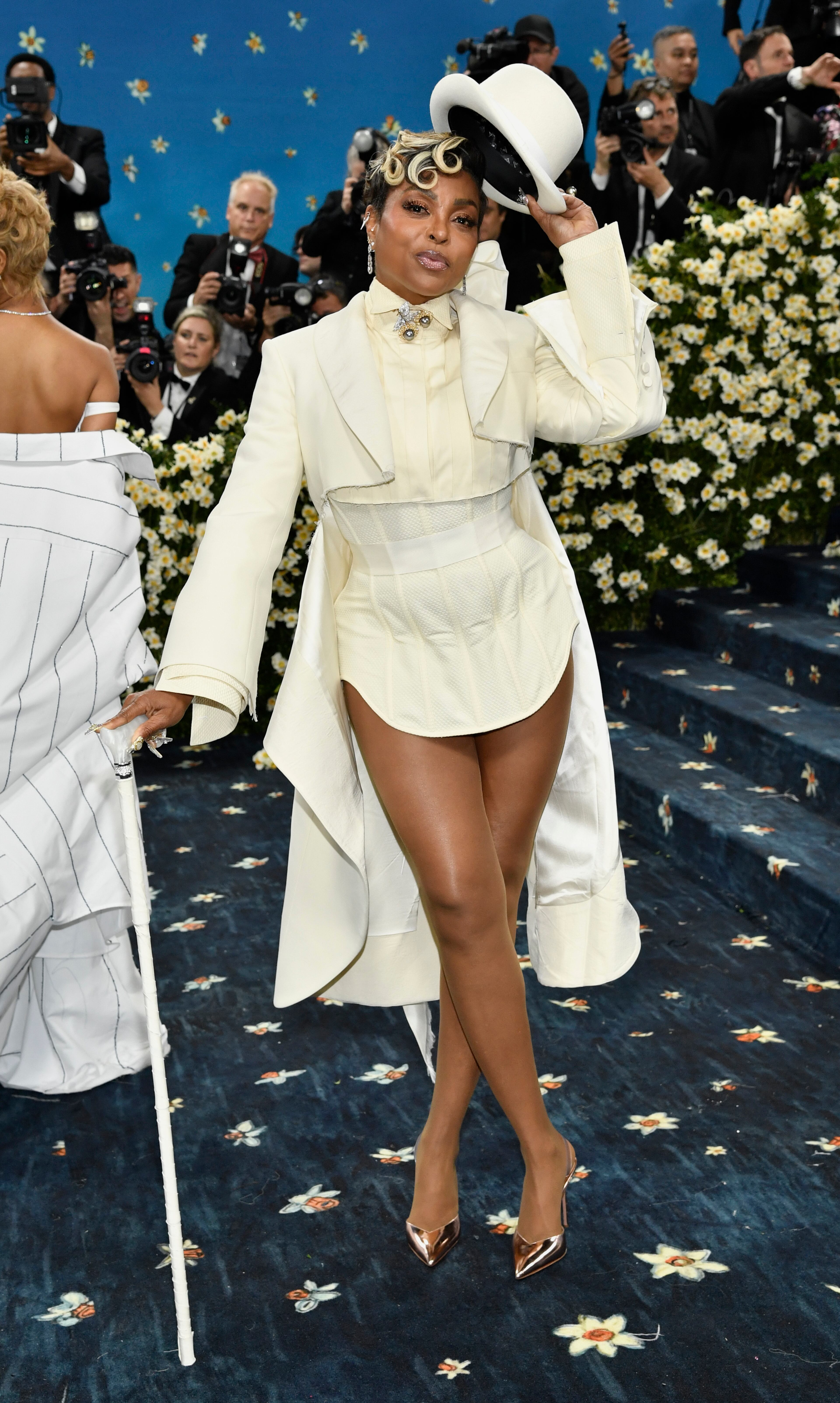 Taraji P. Henson attends The Metropolitan Museum of Art's Costume Institute benefit gala celebrating the opening of the "Superfine: Tailoring Black Style" exhibition on Monday, May 5, 2025, in New York. (Photo by Evan Agostini/Invision/AP)