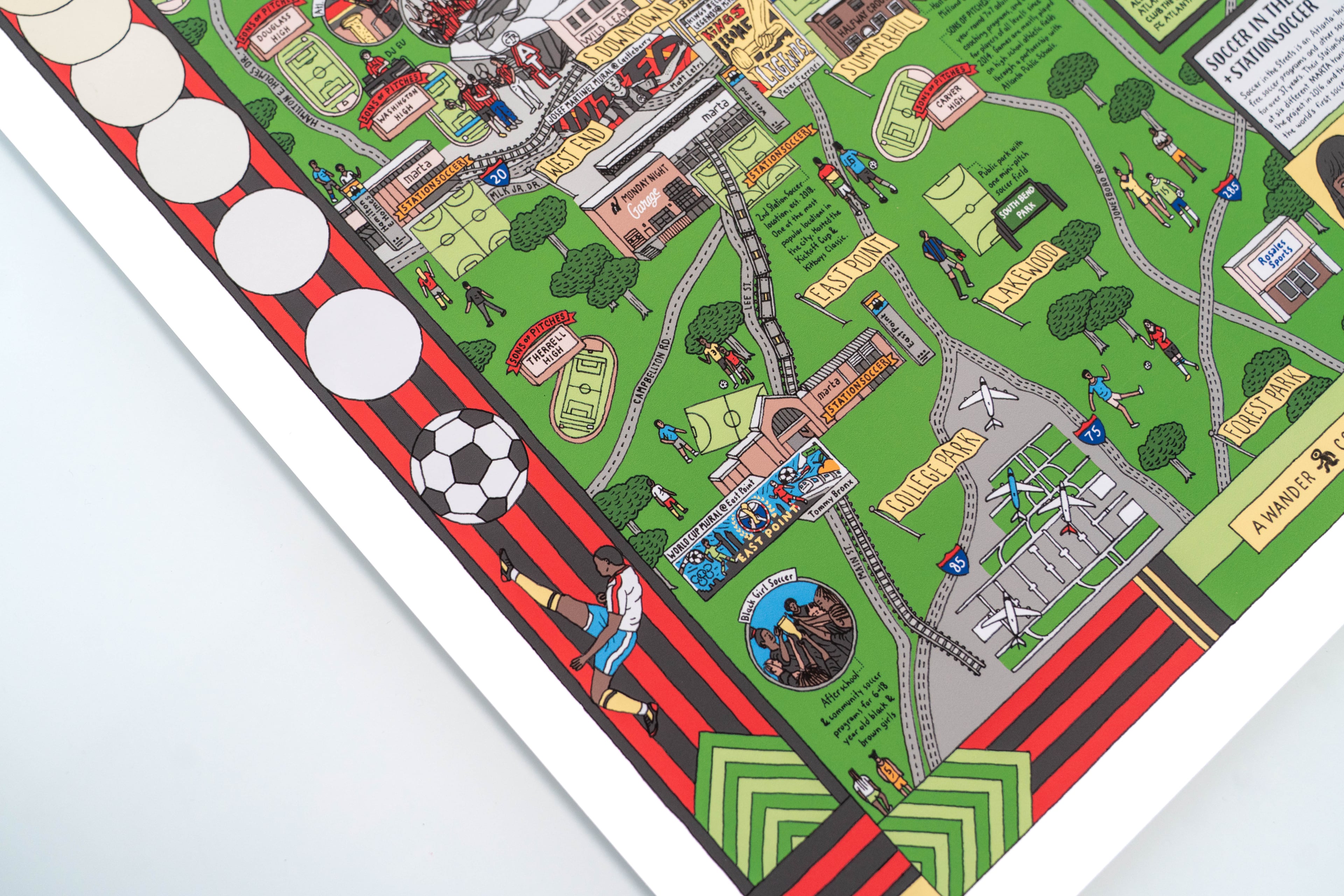 There are over 90 entries on the Atlanta Soccer Map. (Courtesy Wander)