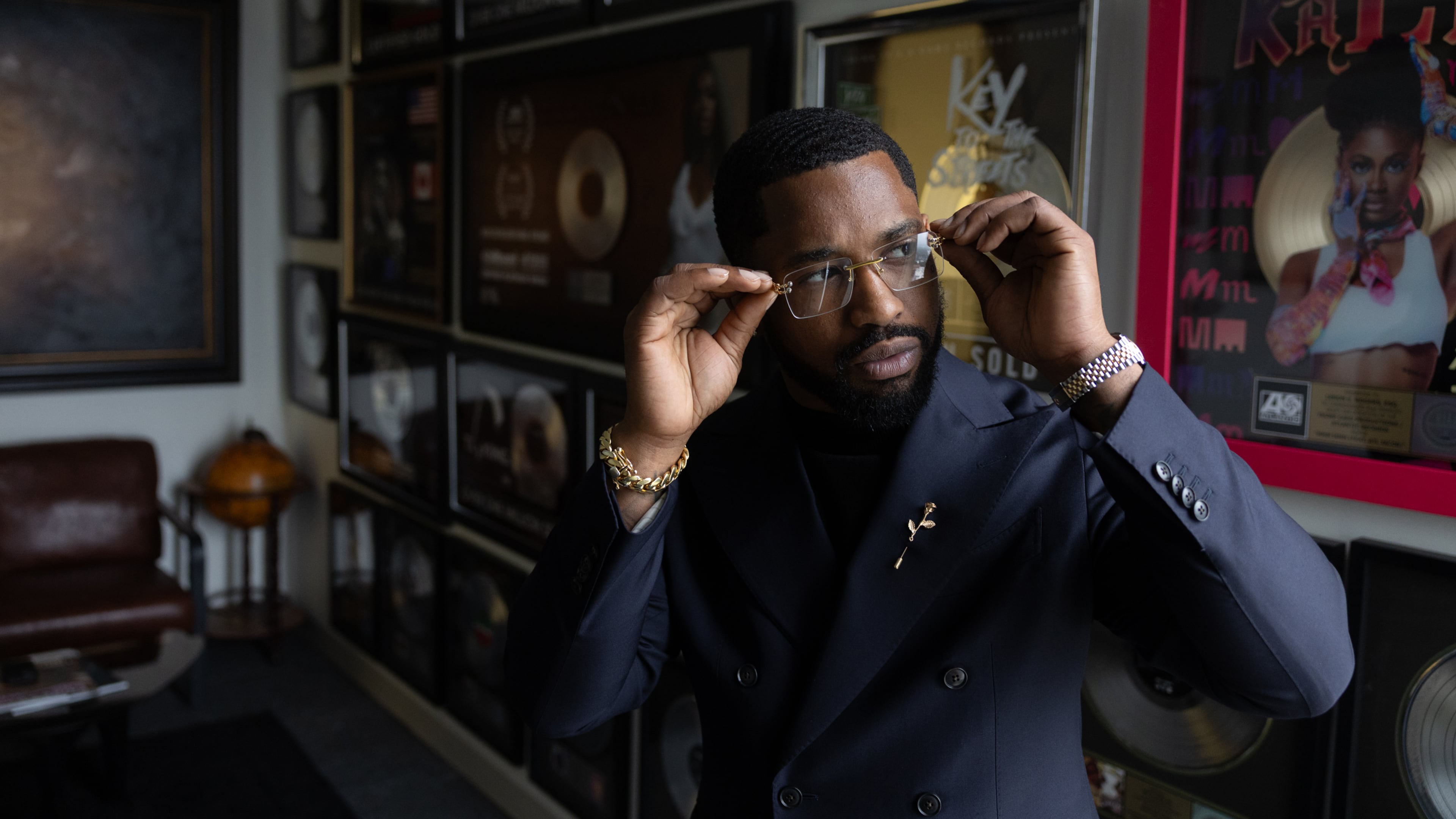 Atlanta-based entertainment attorney John Rose, at Fox Rothschild in Atlanta on June 16, 2026. Rose, 33, just became the youngest partner at Fox Rothschild. (Arvin Temkar/AJC)