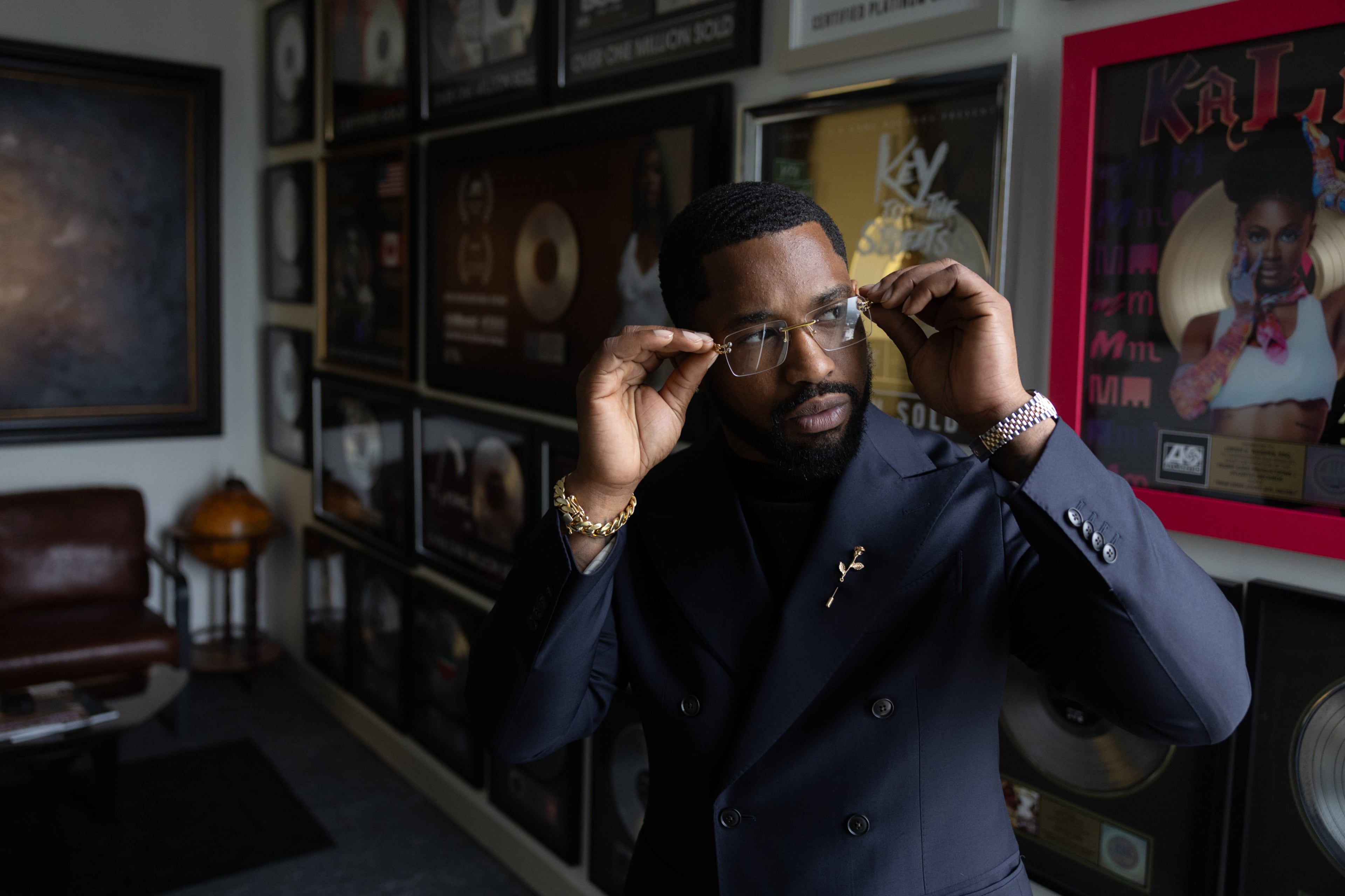 Atlanta-based entertainment attorney John Rose, at Fox Rothschild in Atlanta on June 16, 2026. Rose, 33, just became the youngest partner at Fox Rothschild. (Arvin Temkar/AJC)