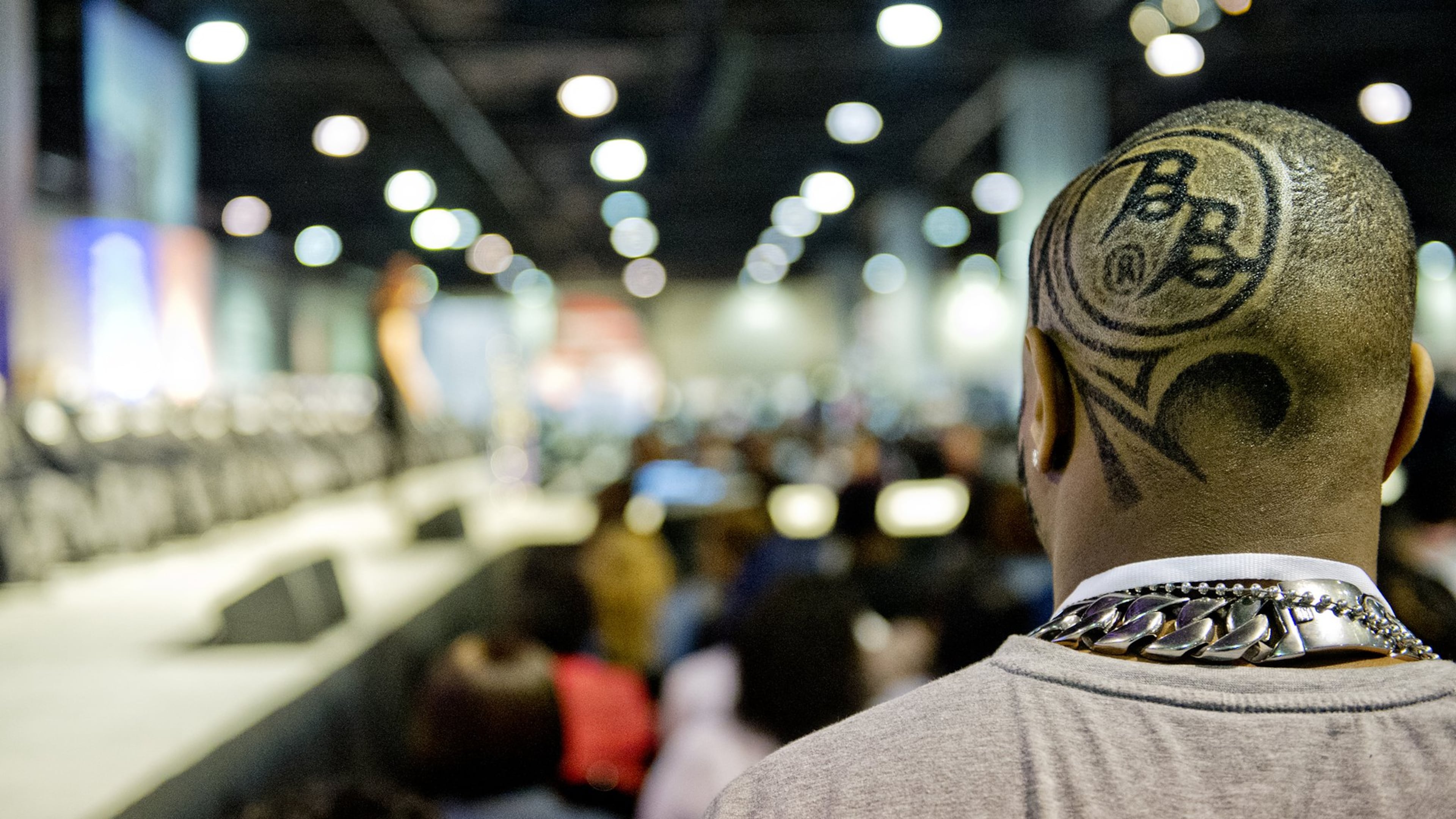 Michael Hood (right) waits for the start of the barber competition during the 2015 Bronner Bros. International Beauty Show at the Georgia World Congress Center in Atlanta in this Sunday, Feb. 22, 2015, file photo. (Courtesy of Jonathan Phillips)