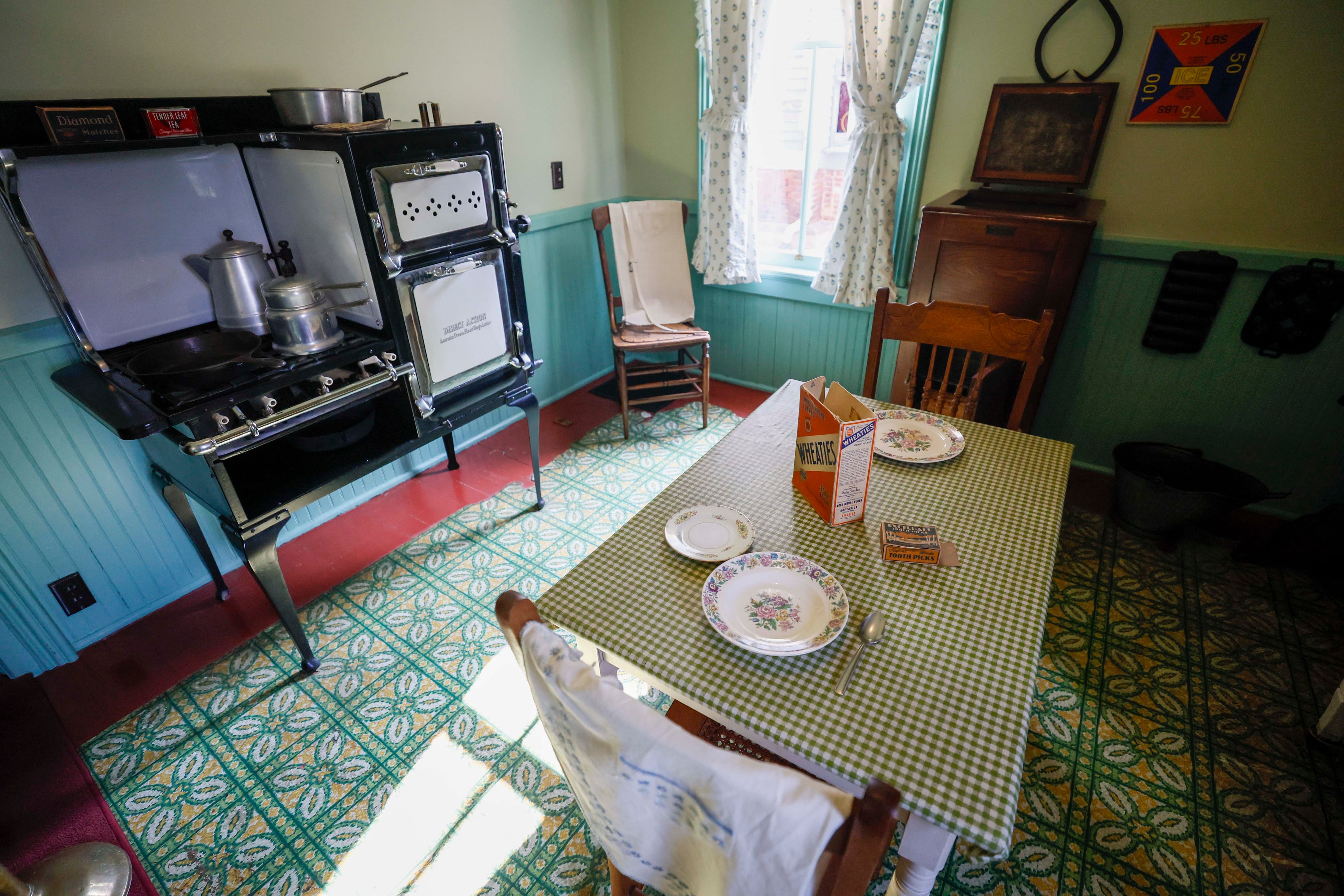The kitchen of Martin Luther King Jr.'s childhood home on Thursday, July 2, 2026. (Miguel Martinez/AJC)
