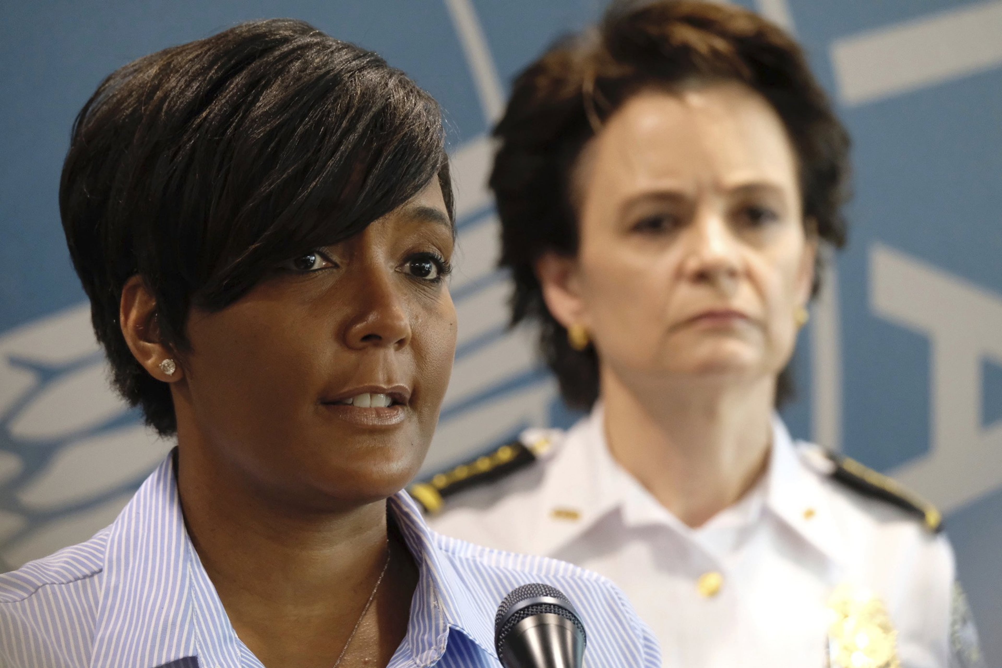 In this May 30, 2020, photo, Atlanta Mayor Keisha Lance Bottoms announces a 9 p.m. curfew as protests continue over the death of George Floyd. (Ben Gray for the AJC)