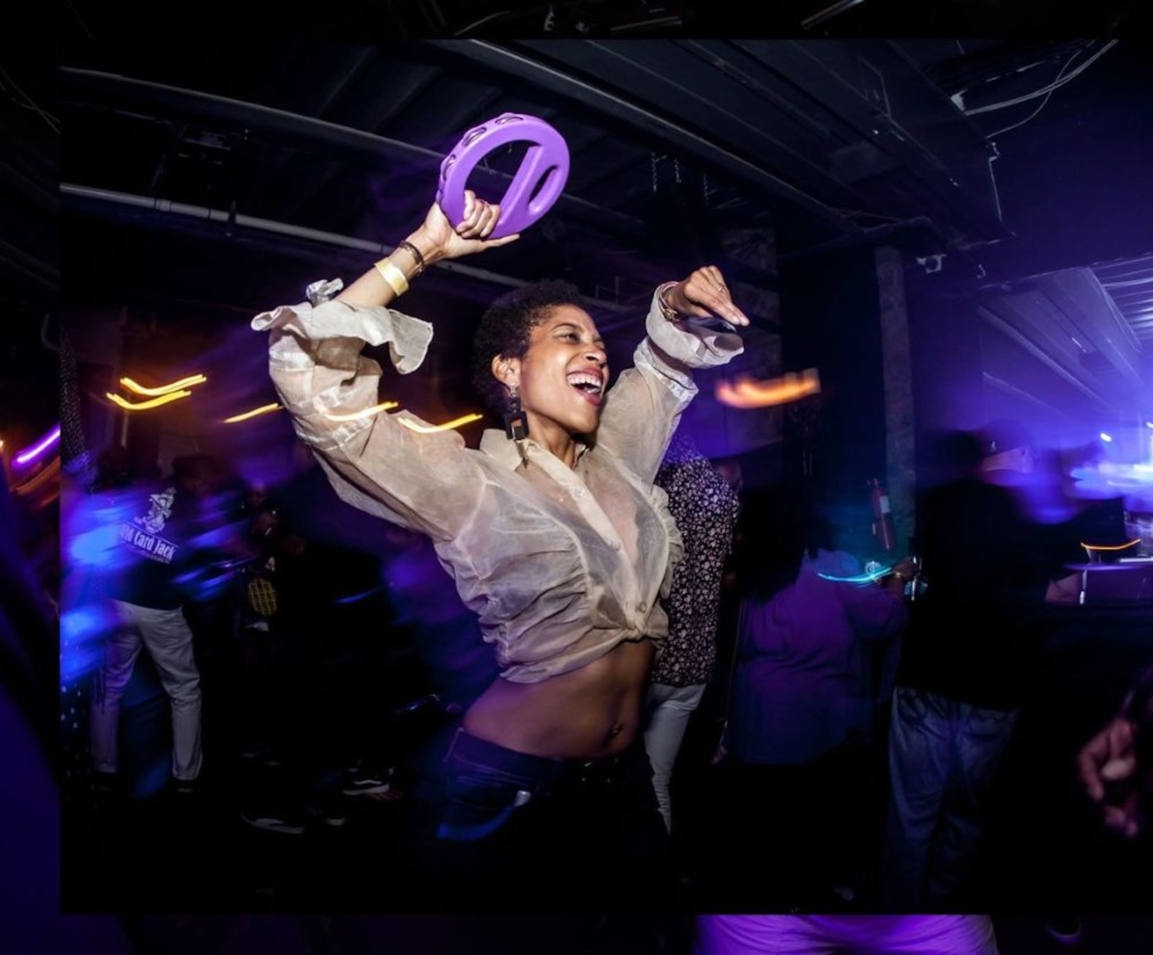 Atlanta resident Marsha Shackleford dances at Lovesexy: A Journey Through the World of Prince, an annual dance and costume party themed around the late Minneapolis-born musician and entertainer who died at age 57 in 2016. (Courtesy of Demetrius Williams)