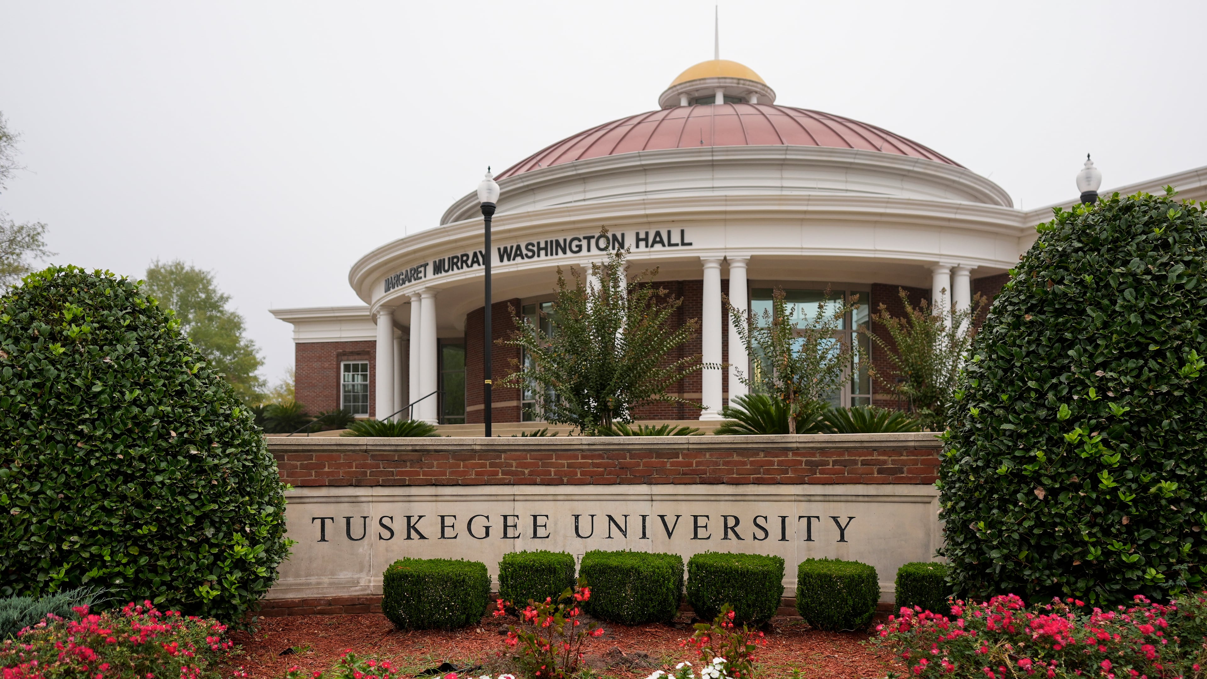 The entrance to Tuskegee University is seen, Monday, Nov. 11, 2024, in Tuskegee, Ala. (Mike Stewart/AP)