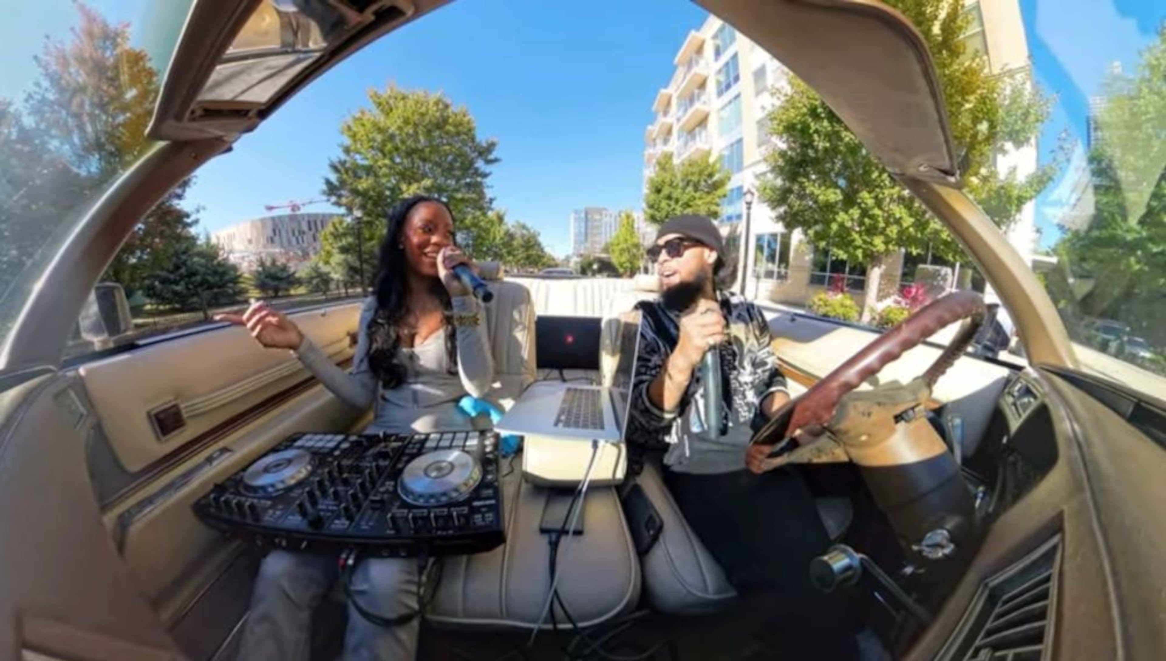 Atlanta-based female DJ Bomb Jahlaam appeared on "Cadillac Chronicles TV" with Brian Freeman in October 2024. (Courtesy of Bomb Jahlaam)