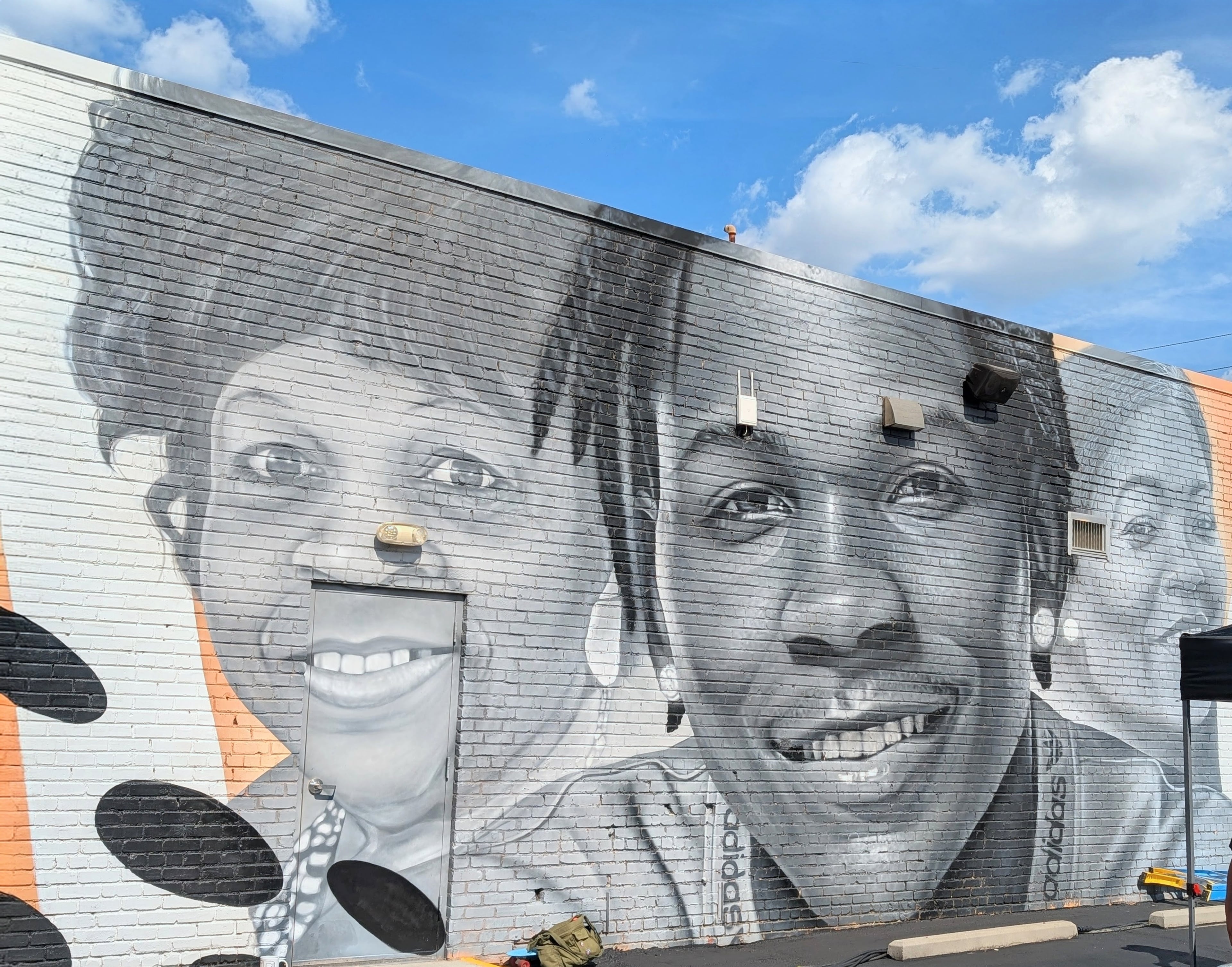 A mural of Anthony Edwards in Oakland City centered with his mother, Yvette Edwards, and grandmother, Shirley Edwards. (Courtesy of A.R. Shaw)