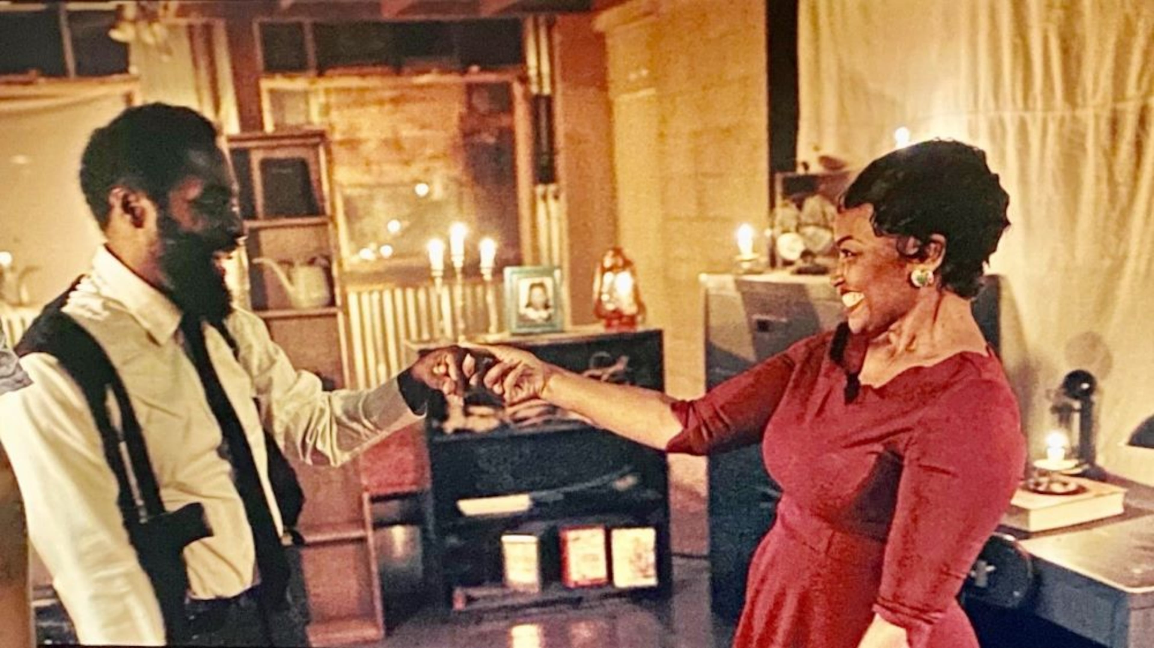 Independent filmmaker and actor Matty Rich in a scene with his love interest, actress Rhonda Morman, in the crime drama "Birth of a Black Underworld" playing at Starlight Drive-In Theatre and Flea Market. (Courtesy of Matty Rich Entertainment)