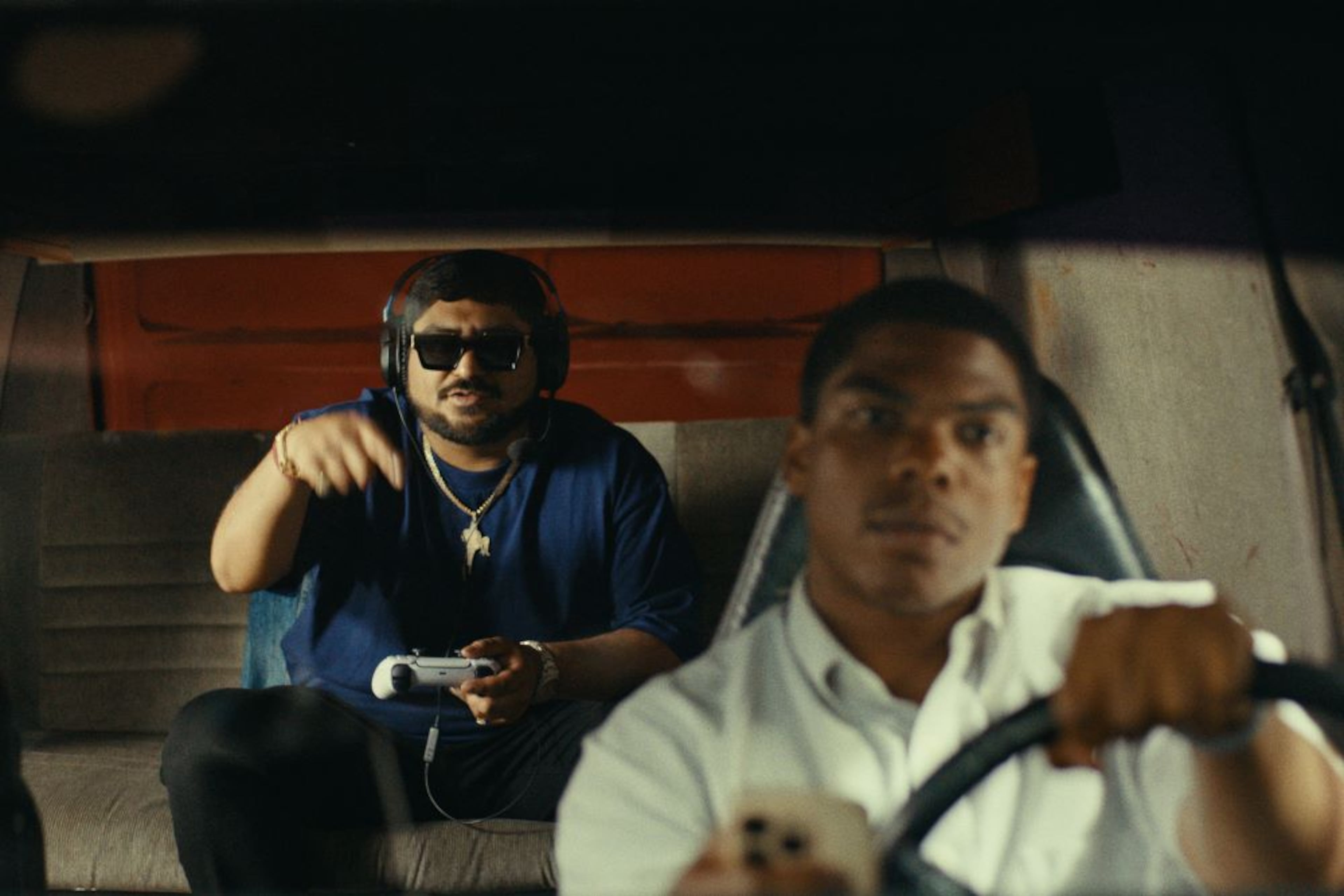 Actors Rene Vaca (left) and Spence Moore II in a scene from "FreeLance." (Courtesy of DreadHead Films)