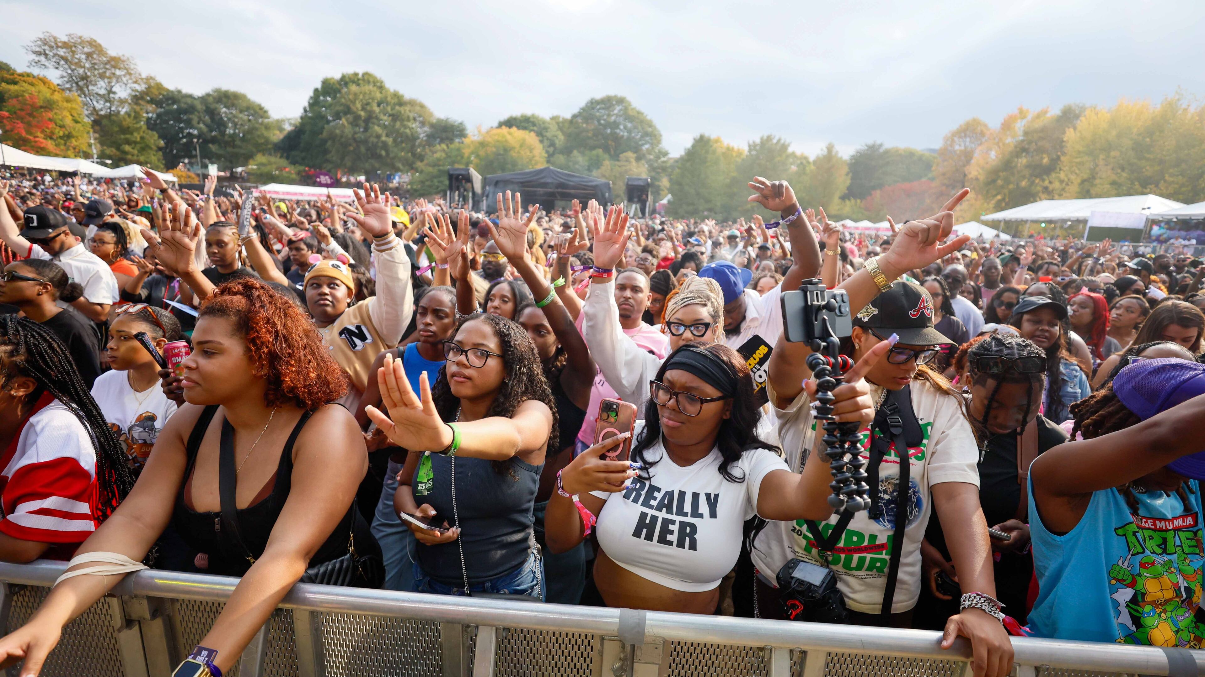Crowds packed the park for the 2024 One Musicfest, which featured a wide range of Black artists across genres and eras. (Miguel Martinez/AJC)