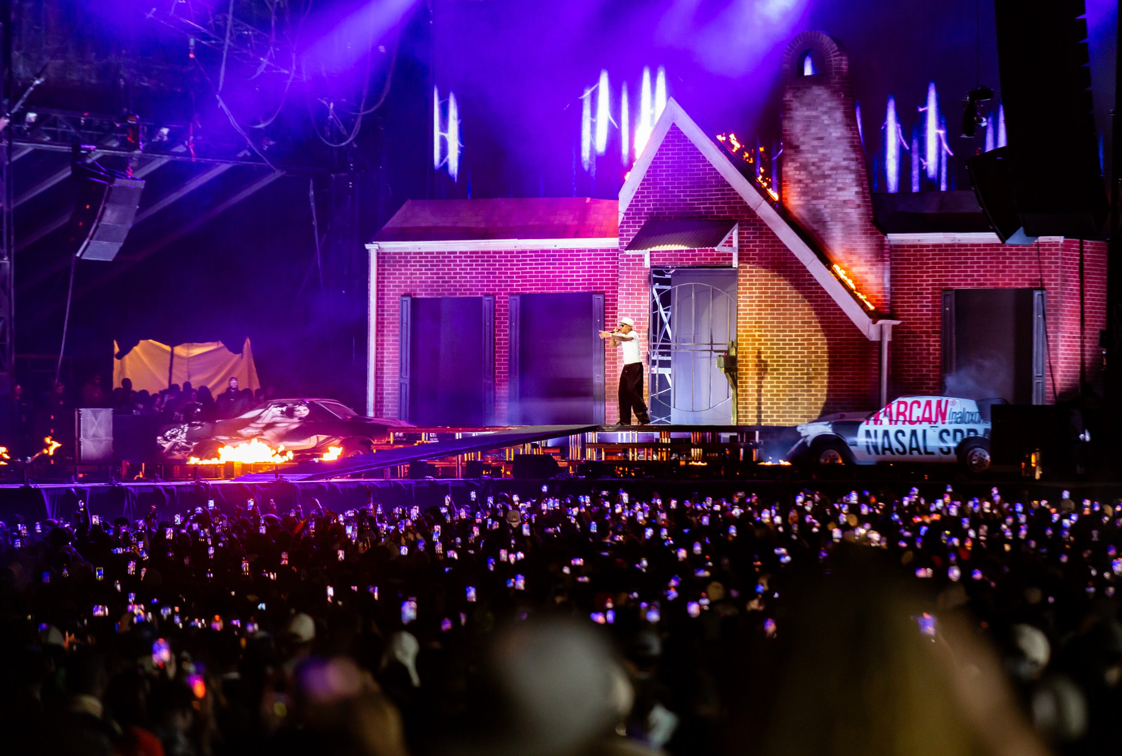 Future closes out Night 1 of One Musicfest, with tons of pyro and trap music on Saturday, Oct. 25, 2025, at Piedmont Park in Atlanta. (Ryan Fleisher for the AJC)