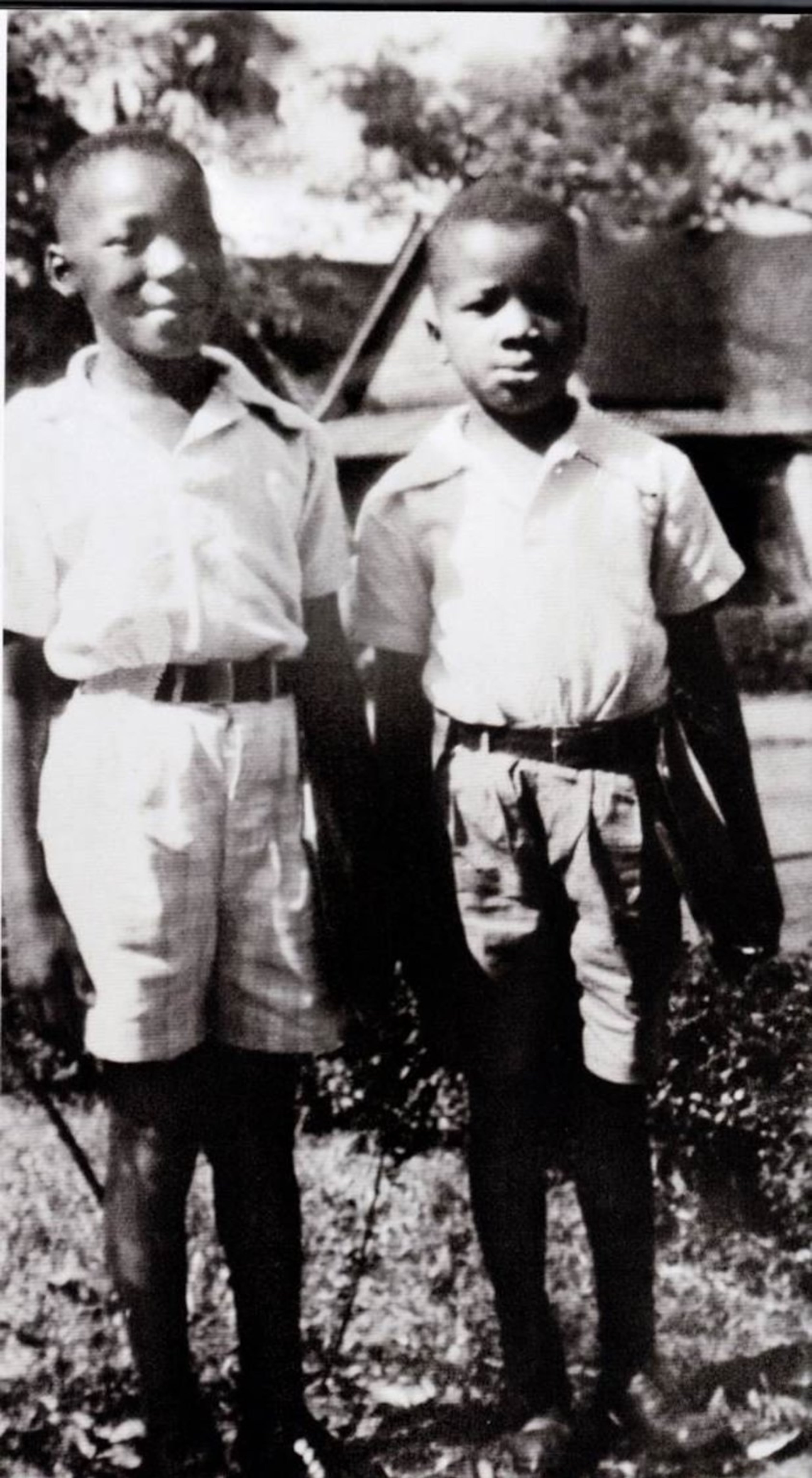 Martin Luther King Jr. and his younger brother, A.D. King, in a 1930s era photo. The brothers grew up in a religious family, led by their pastor father, Martin Luther King Sr., who expected great things from both of them. (AJC file photo)