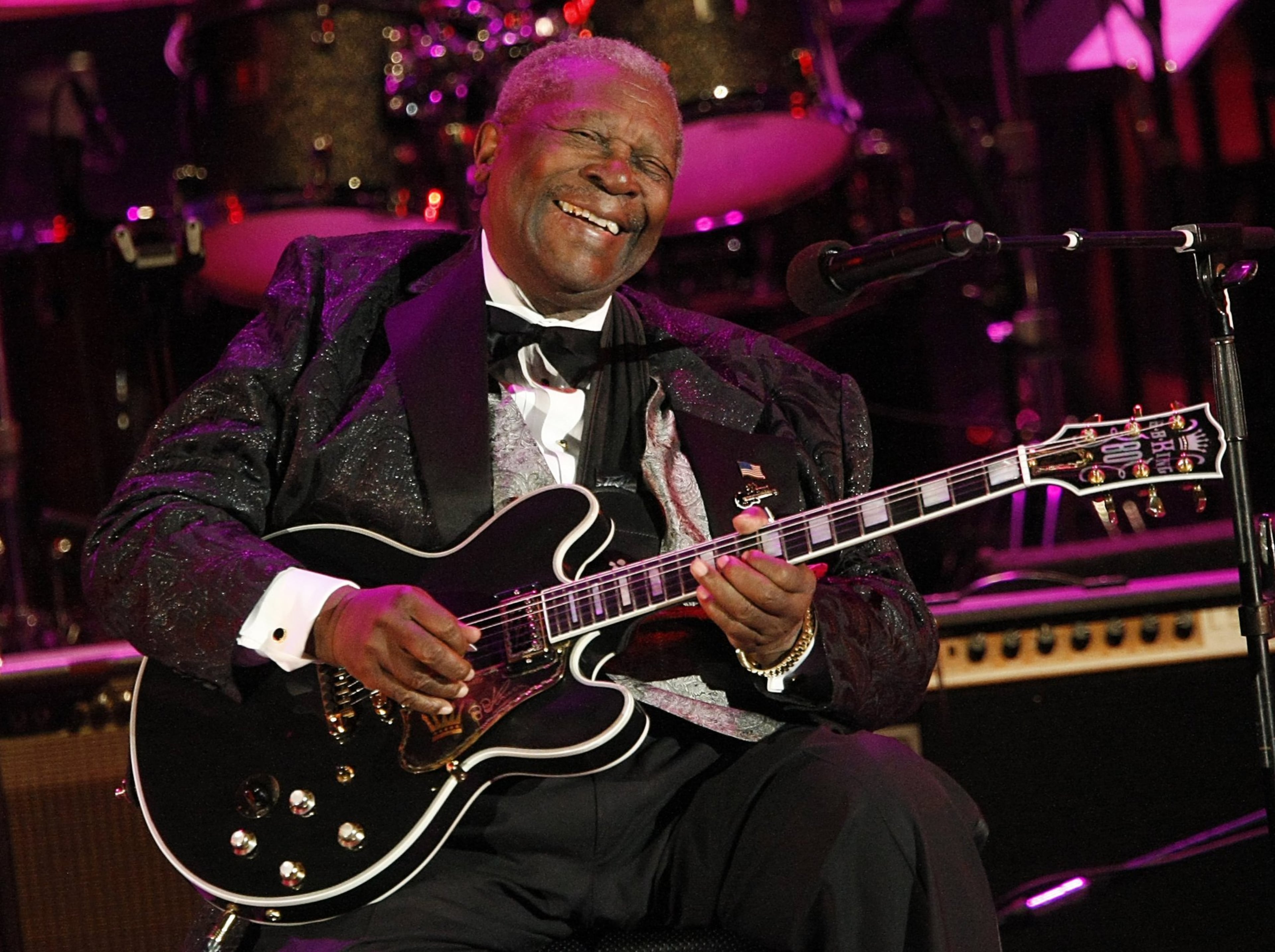 In this June 20, 2008, file photo, musician B.B. King performs at the opening night of the 87th season of the Hollywood Bowl in Los Angeles. King died Thursday, May 14, 2015, peacefully in his sleep at his Las Vegas home at age 89, his lawyer said. (Dan Steinberg/AP File)
