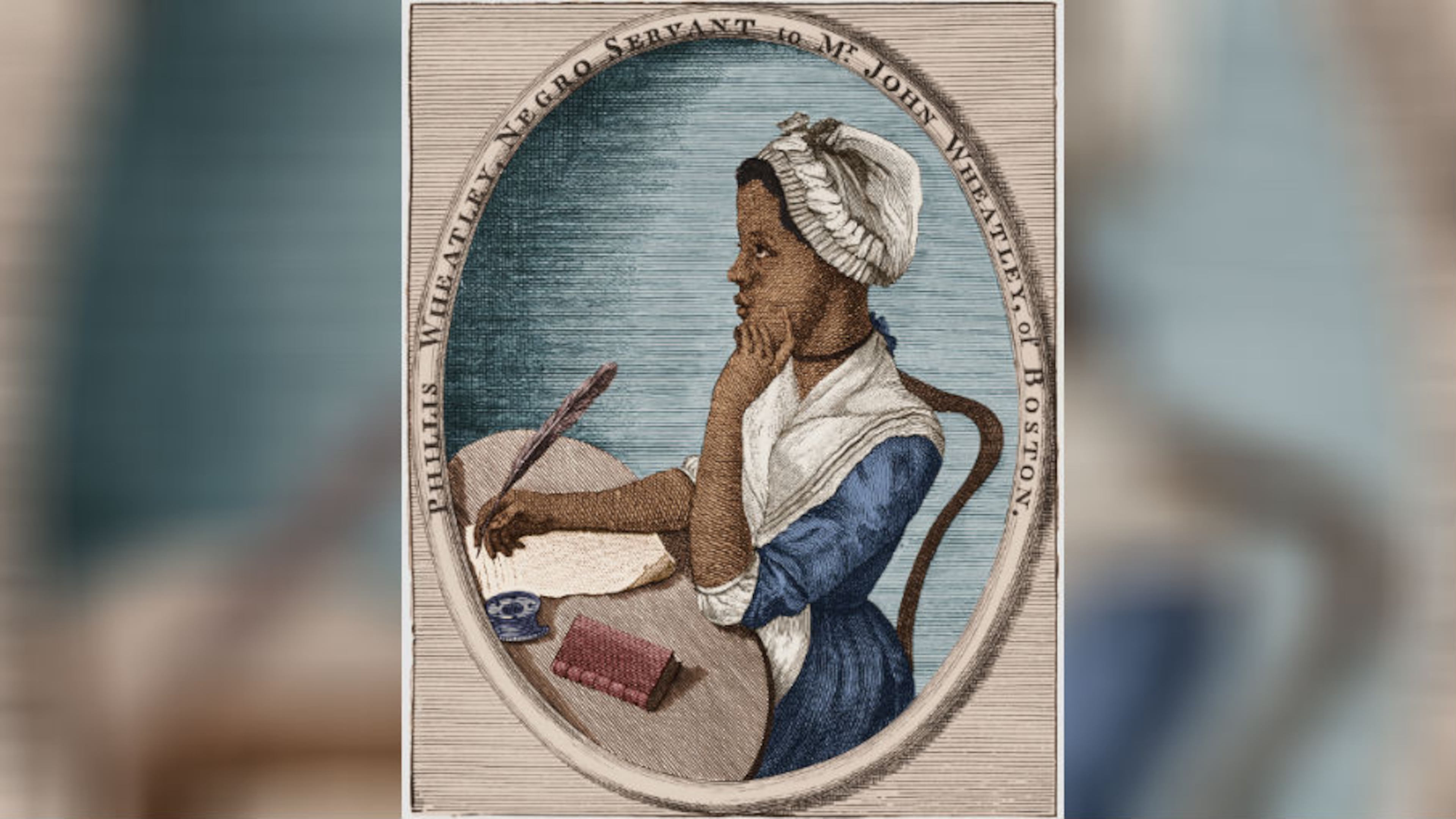 Circa 1770: American poet Phillis Wheatley (c.1753 - 1784), who was bought as a slave by Mr. John Wheatley of Boston. She quickly became an accomplished reader and in 1773 published a volume entitled “Poems on Various Subjects, Religious and Moral.“ (AJC file photo)