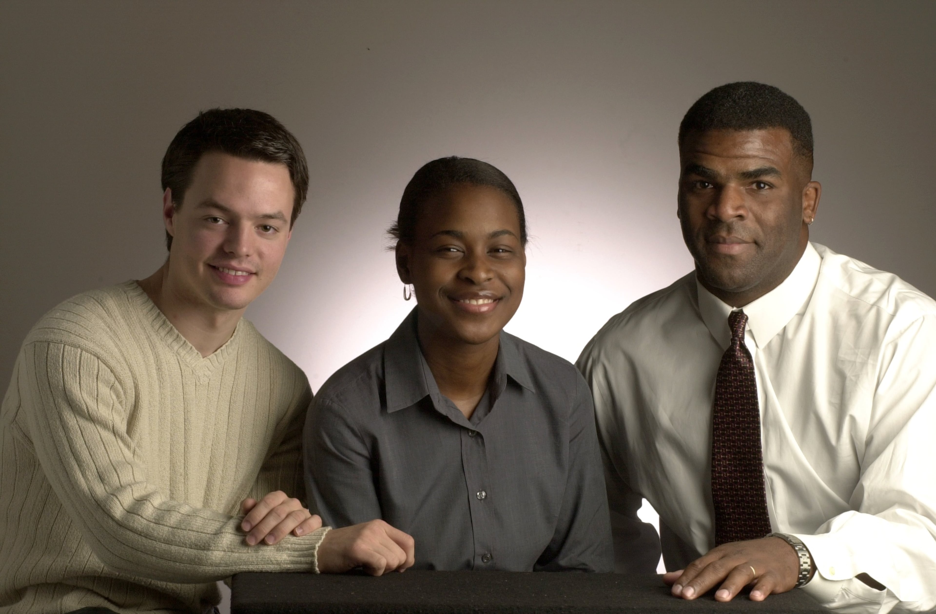 In 2002, Errin Haines, a native of Atlanta, interned in the Atlanta Journal-Constitution's Gwinnett bureau. Here with fellow interns Jeremy Bates and Morris Gardner. (W.A. Bridges Jr./AJC file photo)