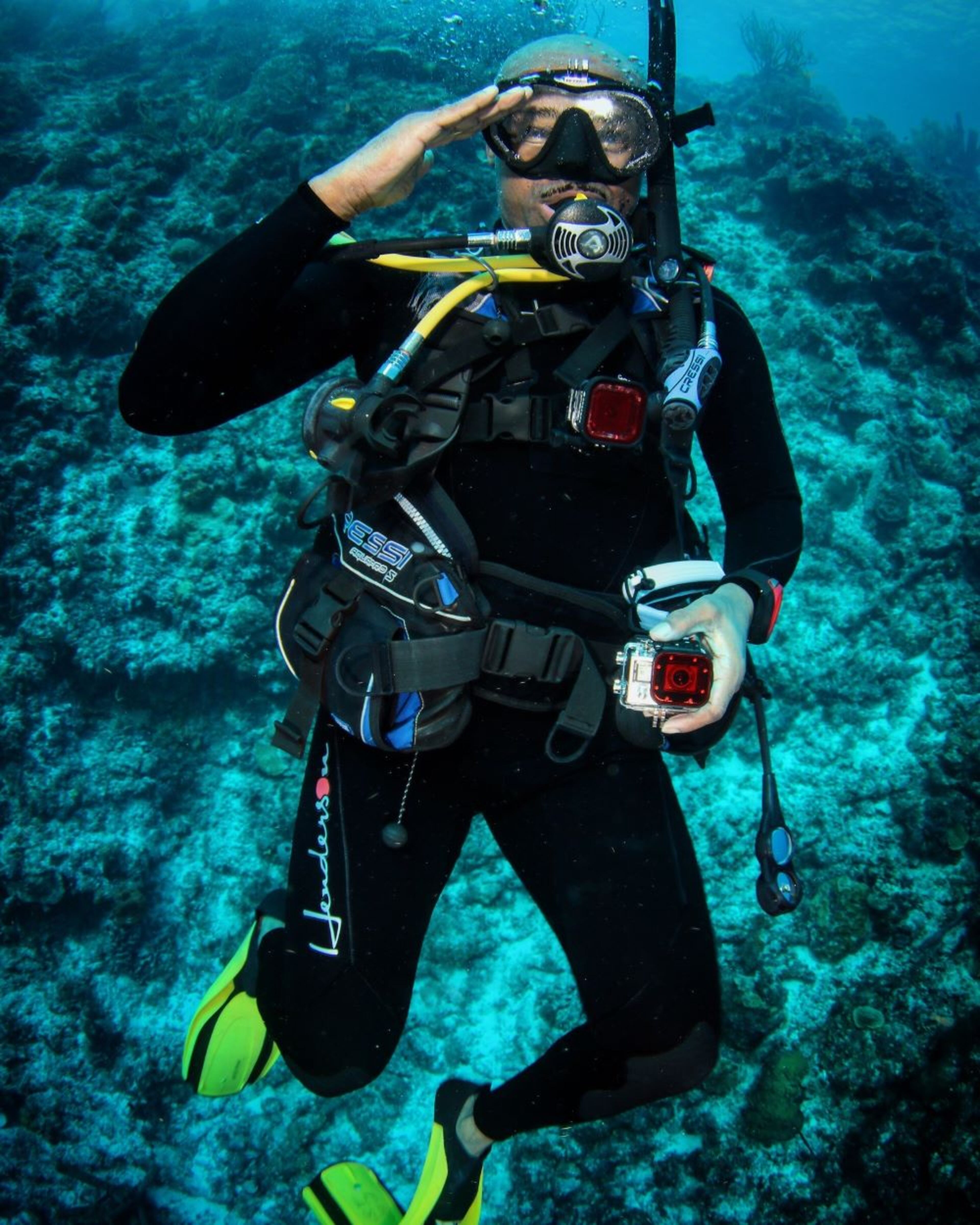 V-103 host and Atlanta Hawks announcer Darian "Big Tigger" Morgan goes scuba diving in Florida in 2017. (Courtesy of Darian "Big Tigger" Morgan)