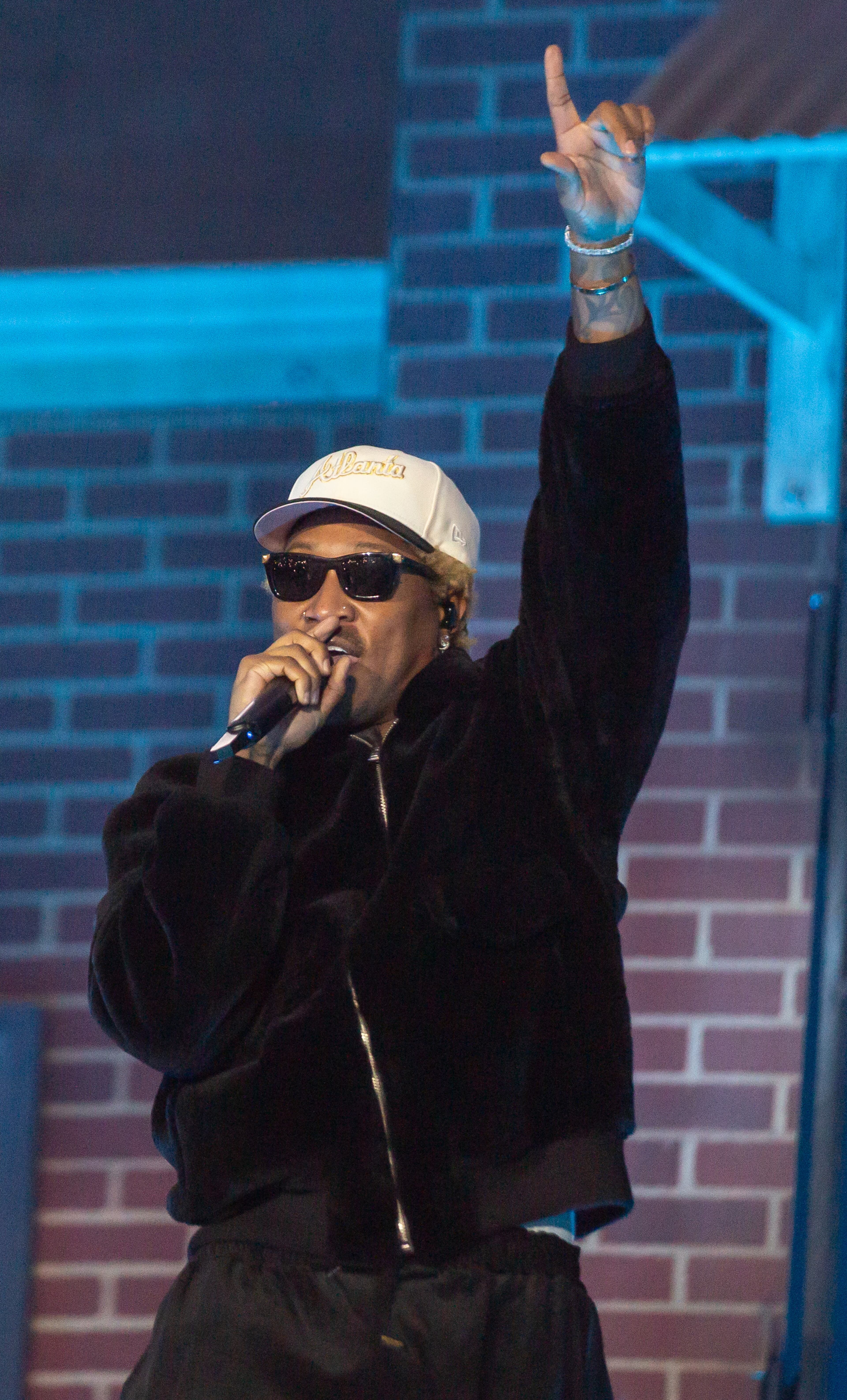 Future closes out Night 1 of One Musicfest, with tons of pyro and trap music on Saturday, Oct. 25, 2025, at Piedmont Park in Atlanta. (Ryan Fleisher for the AJC)