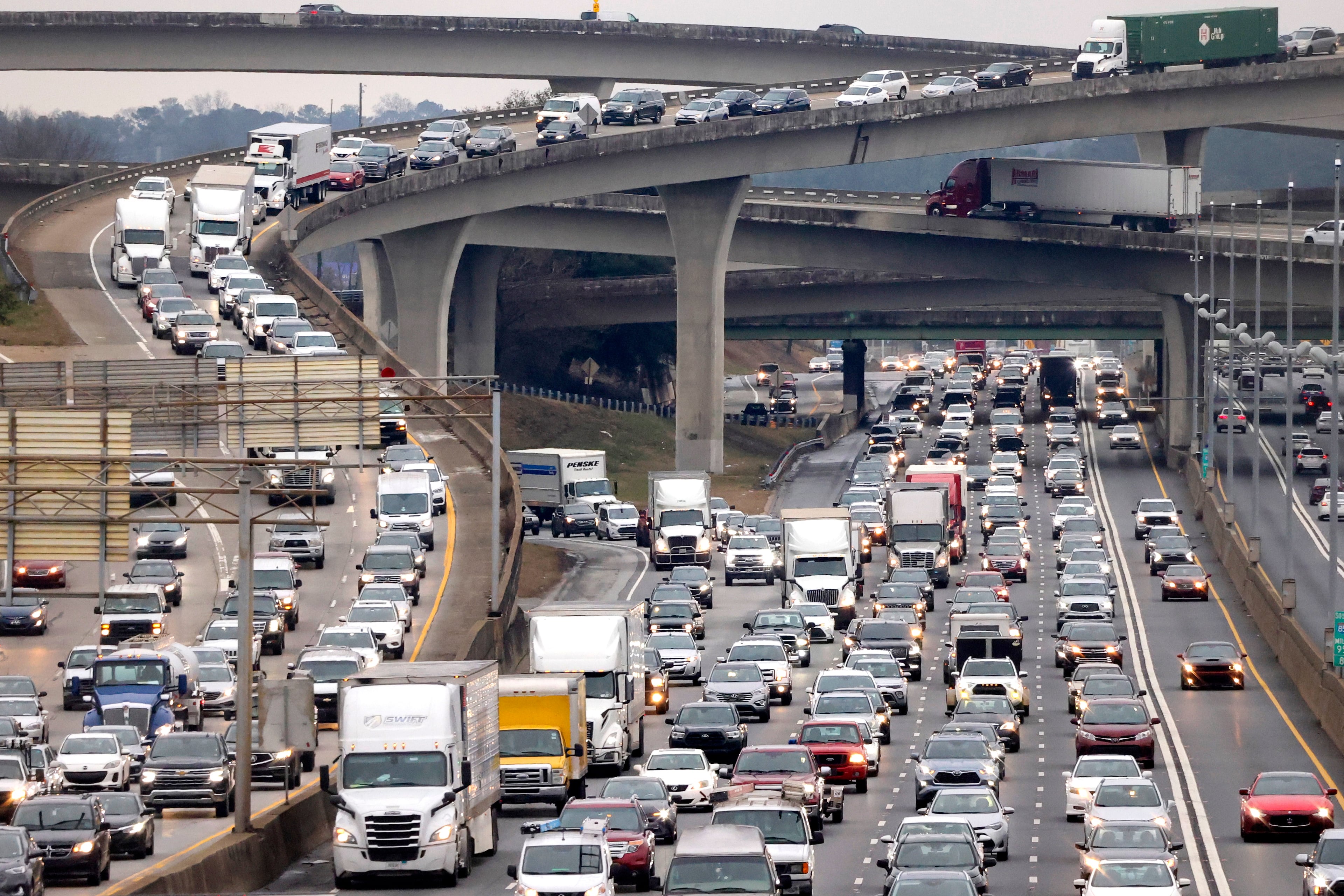 No matter how many times you listen to Outkast, you won't be able to escape the traffic snarl that is Spaghetti Junction. (Jason Getz/AJC 2023)