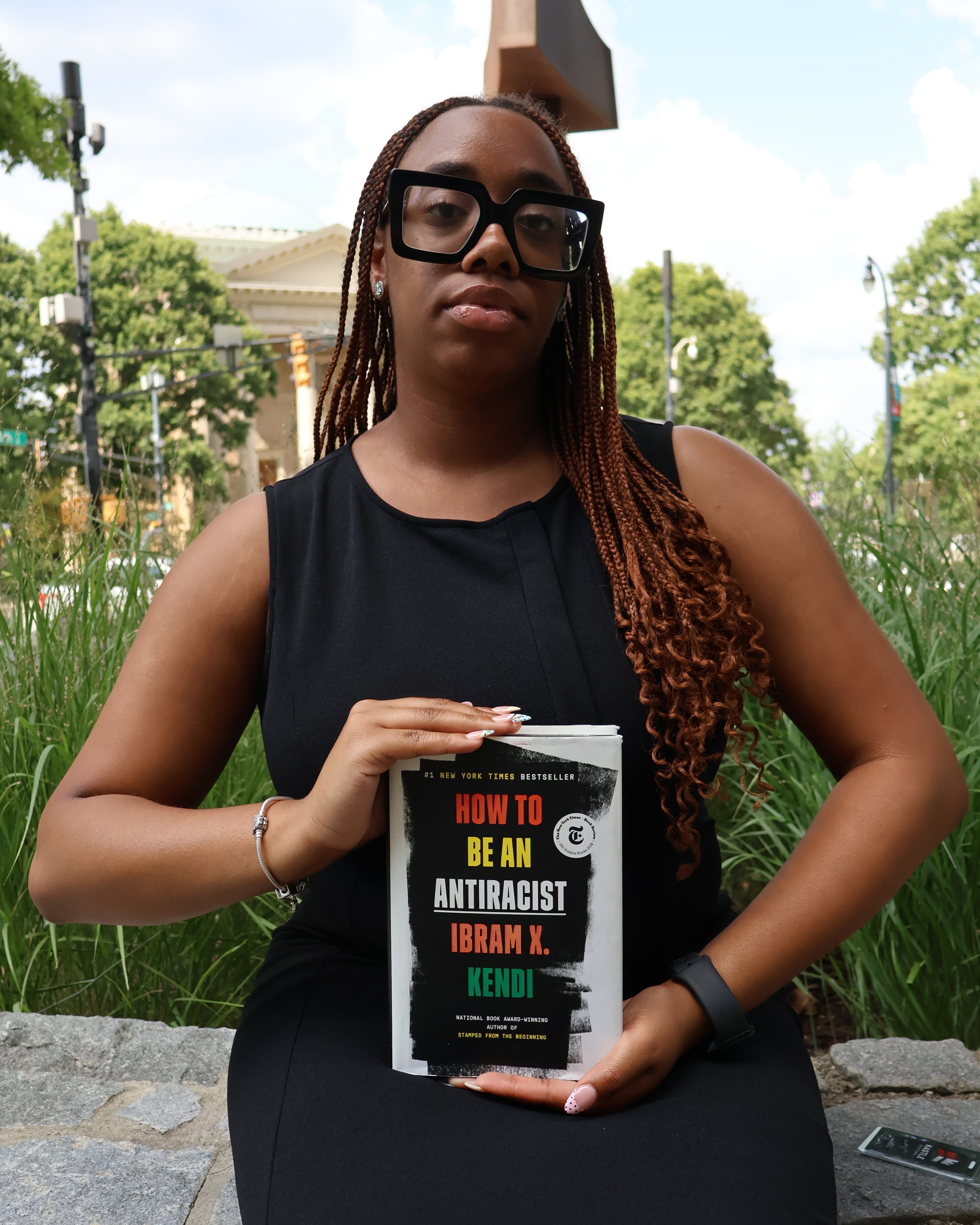 K’mari Greene, the UATL intern from North Carolina Central University, recommends “Stamped: Racism, Antiracism, and You” by Jason Reynolds and Ibram X. Kendi. (Kevin Pernell/AJC)