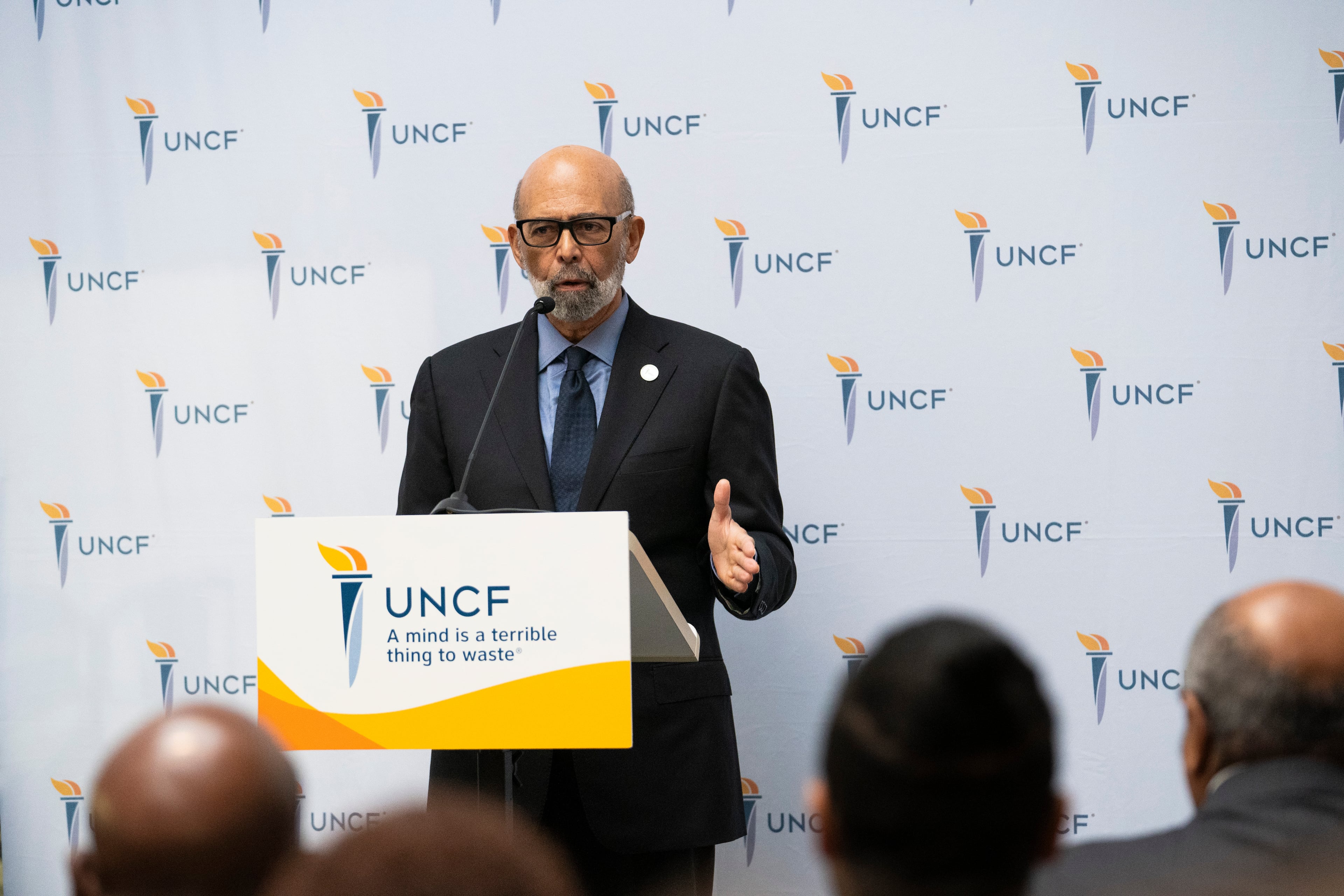 Michael Lomax, president and CEO of UNCF, says he will retire in June 2027. (Olivia Bowdoin for the AJC).