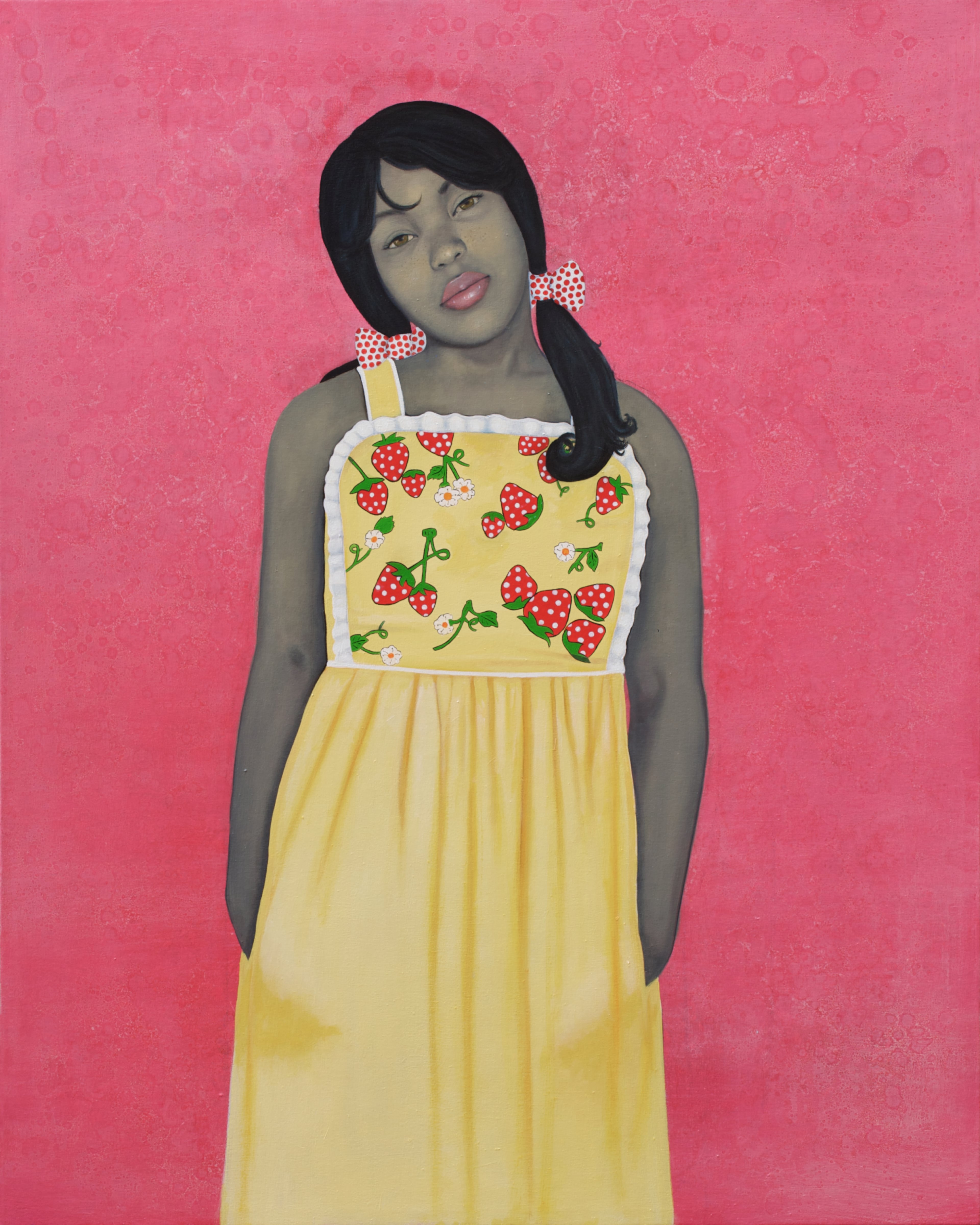 "They Call Me Redbone, but I’d Rather Be
Strawberry Shortcake," 2009, oil on canvas, National
Museum of Women in the Arts, Washington, DC, gift
of Steven Scott, Baltimore, in honor of the artist and
the 25th anniversary of National Museum of Women
in the Arts. © Amy Sherald (American, born Columbus, Georgia,
1973). Photo by Lee Stalsworth,
courtesy of the artist and Hauser & Wirth.