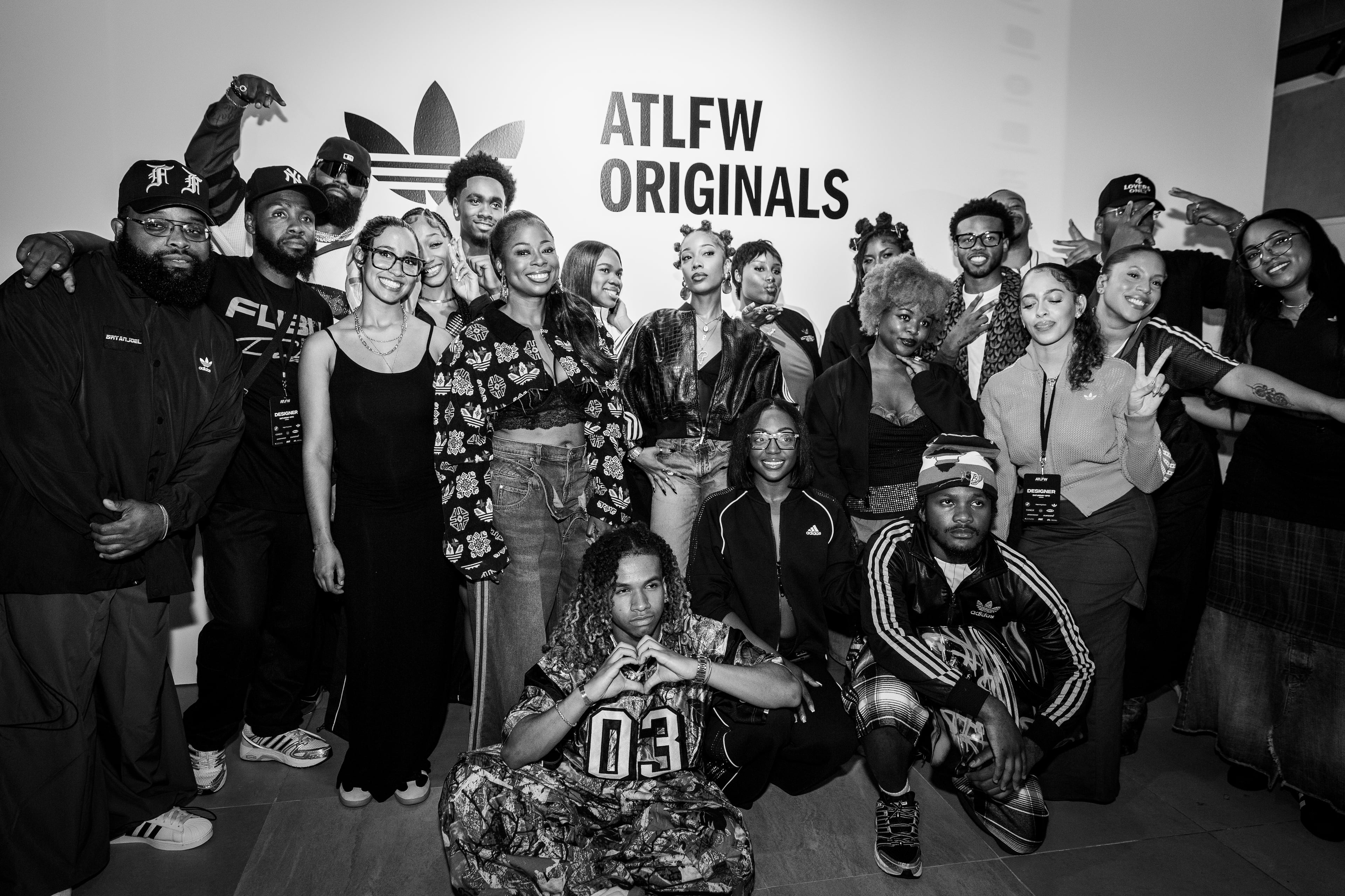 Atlanta University Center student designers after Adidas Originals "From Campus to the Runway" fashion show, Saturday, October 4, 2025. (Courtesy of SRJ Photography)