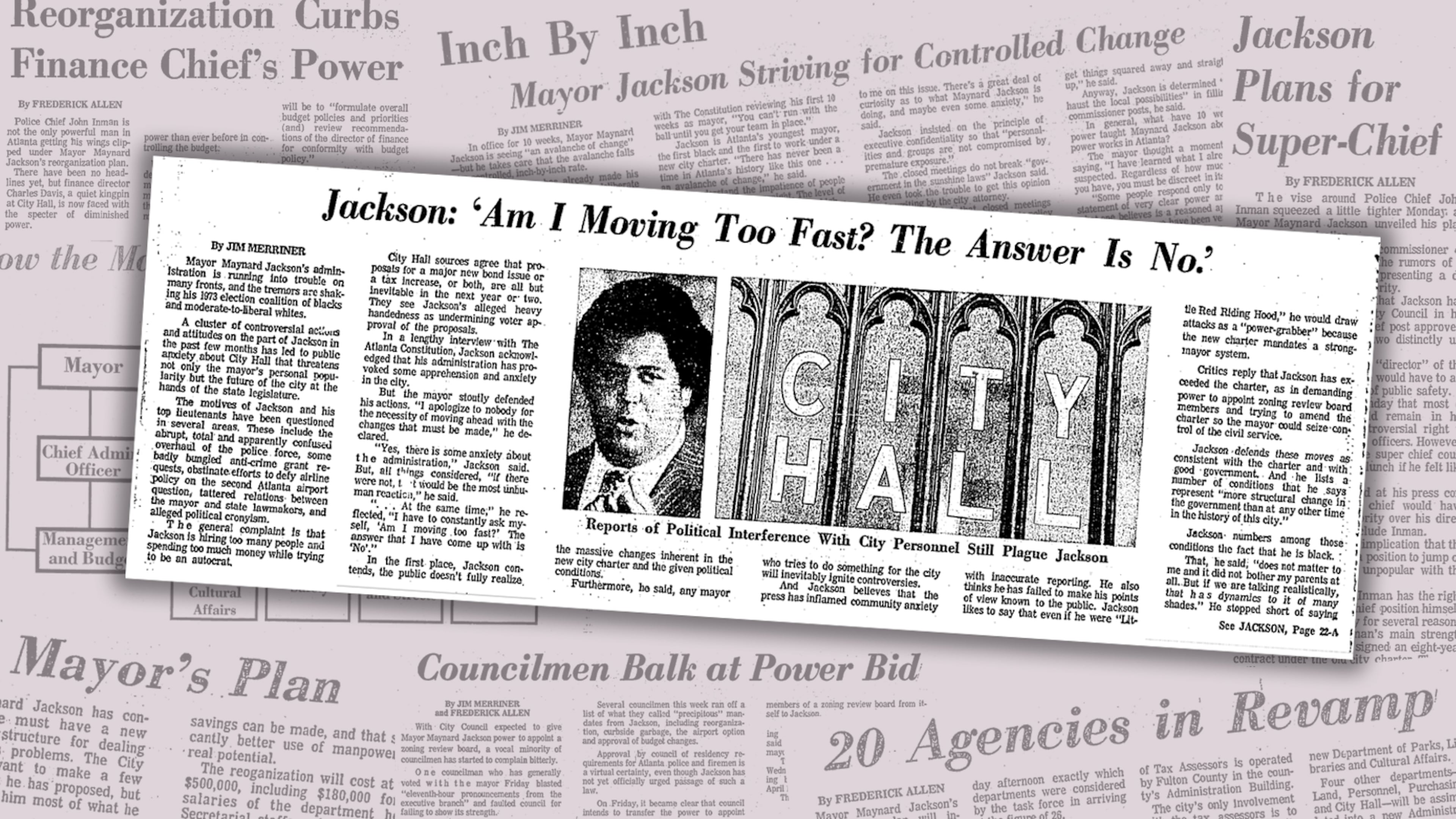 When Maynard Jackson took office in 1974, a change in Atlanta’s charter gave the mayor's office more power to manage city departments. Jackson immediately undertook a significant reorganization. (AJC archive)