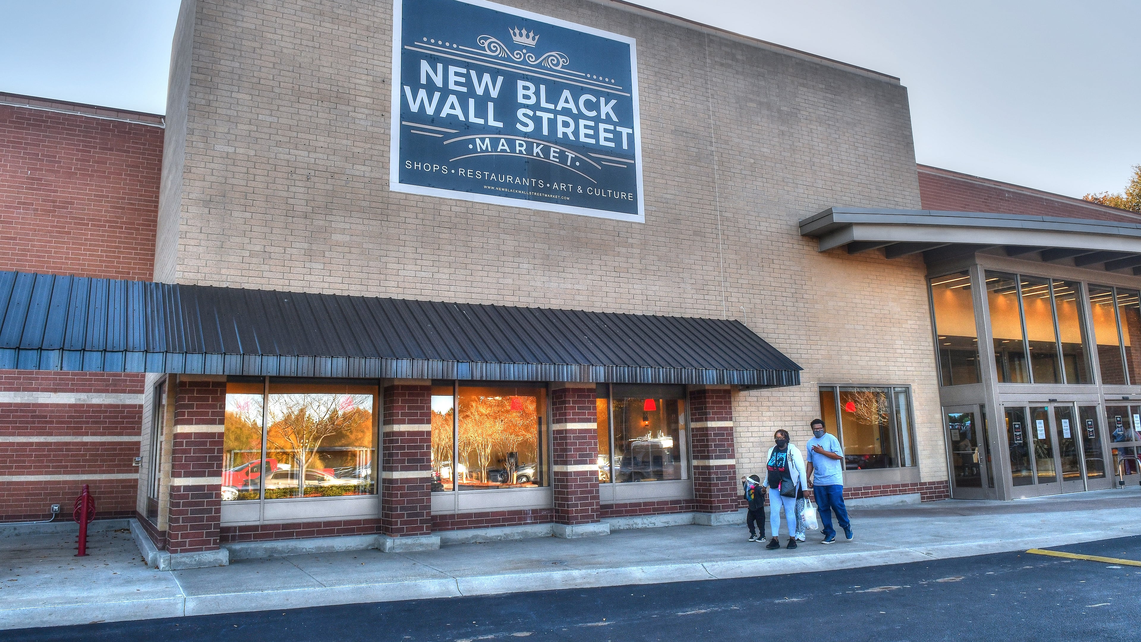 Exterior and main entrance at the New Black Wall Street Market at Stonecrest. (Chris Hunt for the AJC)