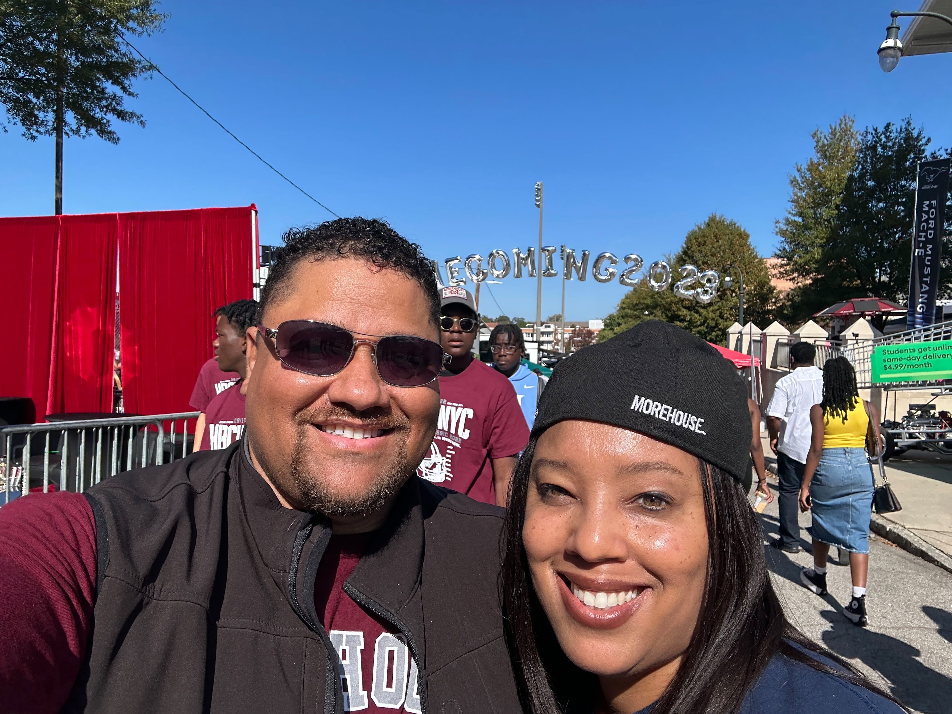 Chris and Angel Waters attend Morehouse and Spelman colleges' joint homecoming in 2023. (Courtesy of Chris Waters)