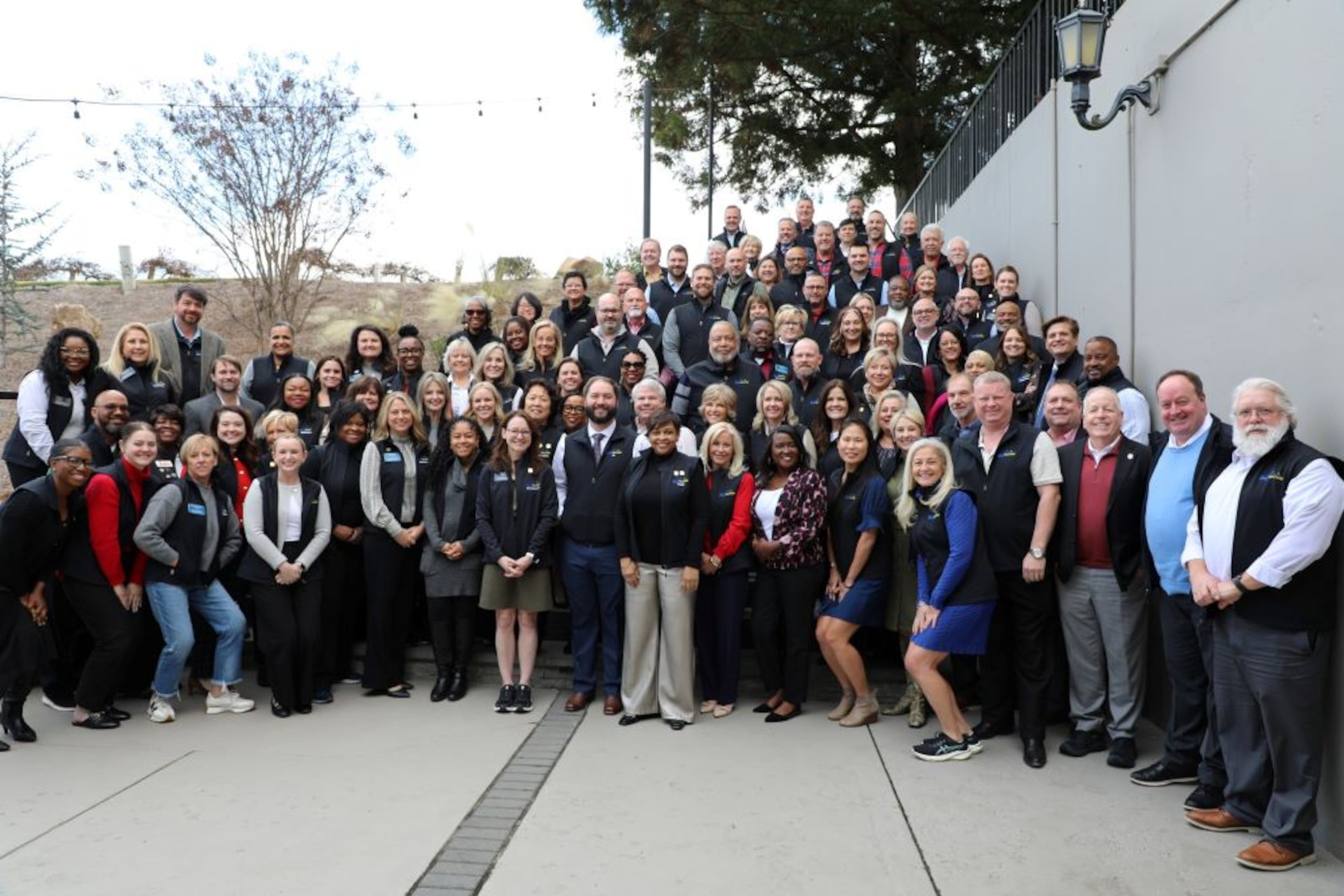 Georgia Association of Realtors president Brianne Drake (center) poses with the organization's 2026 leadership and chairs. (Courtesy of Georgia Association of Realtors)