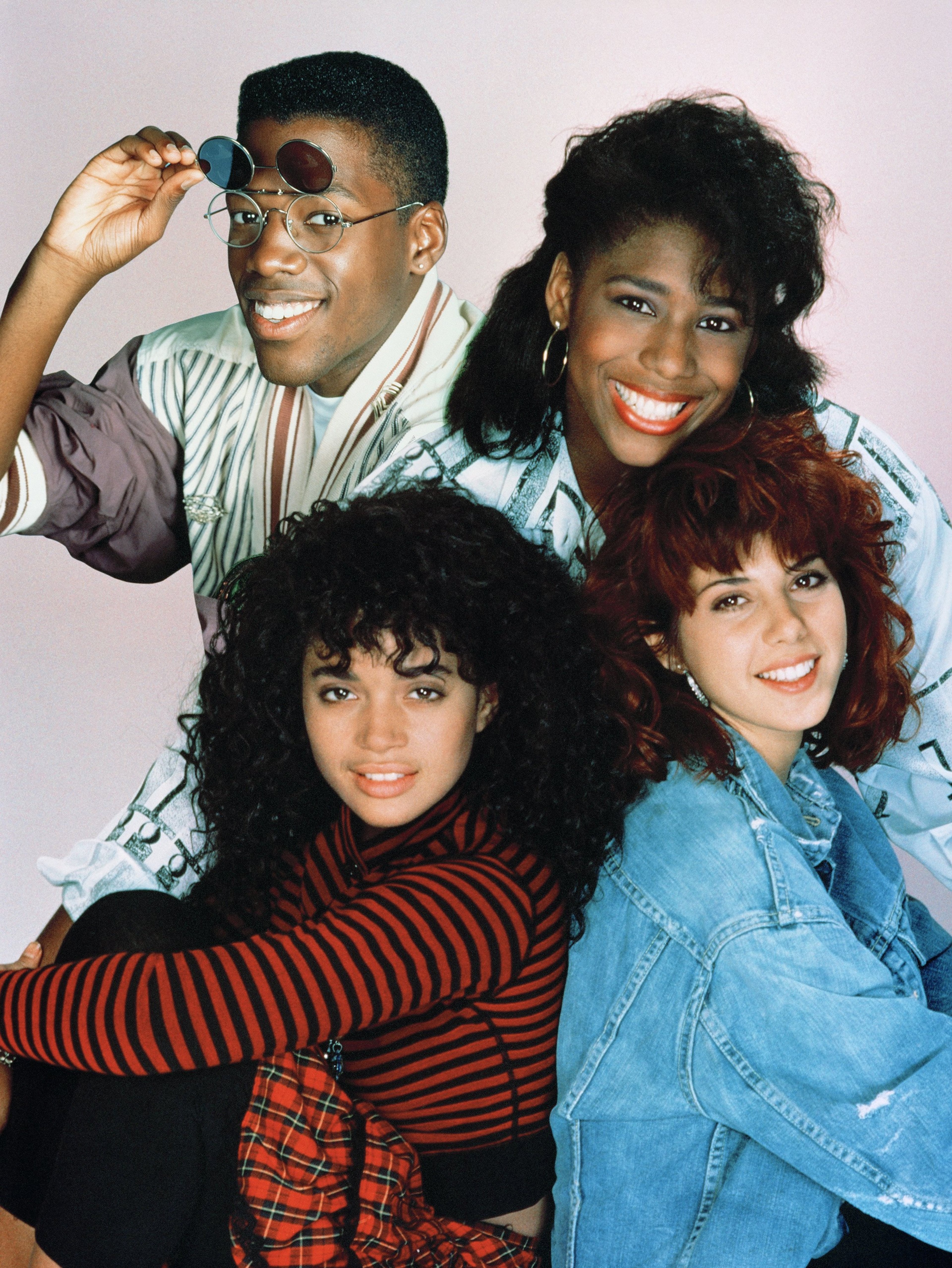 (Clockwise from top left) Kadeem Hardison as Dwayne Cleophus Wayne, Dawnn Lewis as Jaleesa Vinson Taylor, Marisa Tomei as Maggie Lauten and Lisa Bonet as Denise Huxtable starred in Season 1 of "A Different World" in 1987. (Gary Null/NBCU Photo Bank via Getty Images)