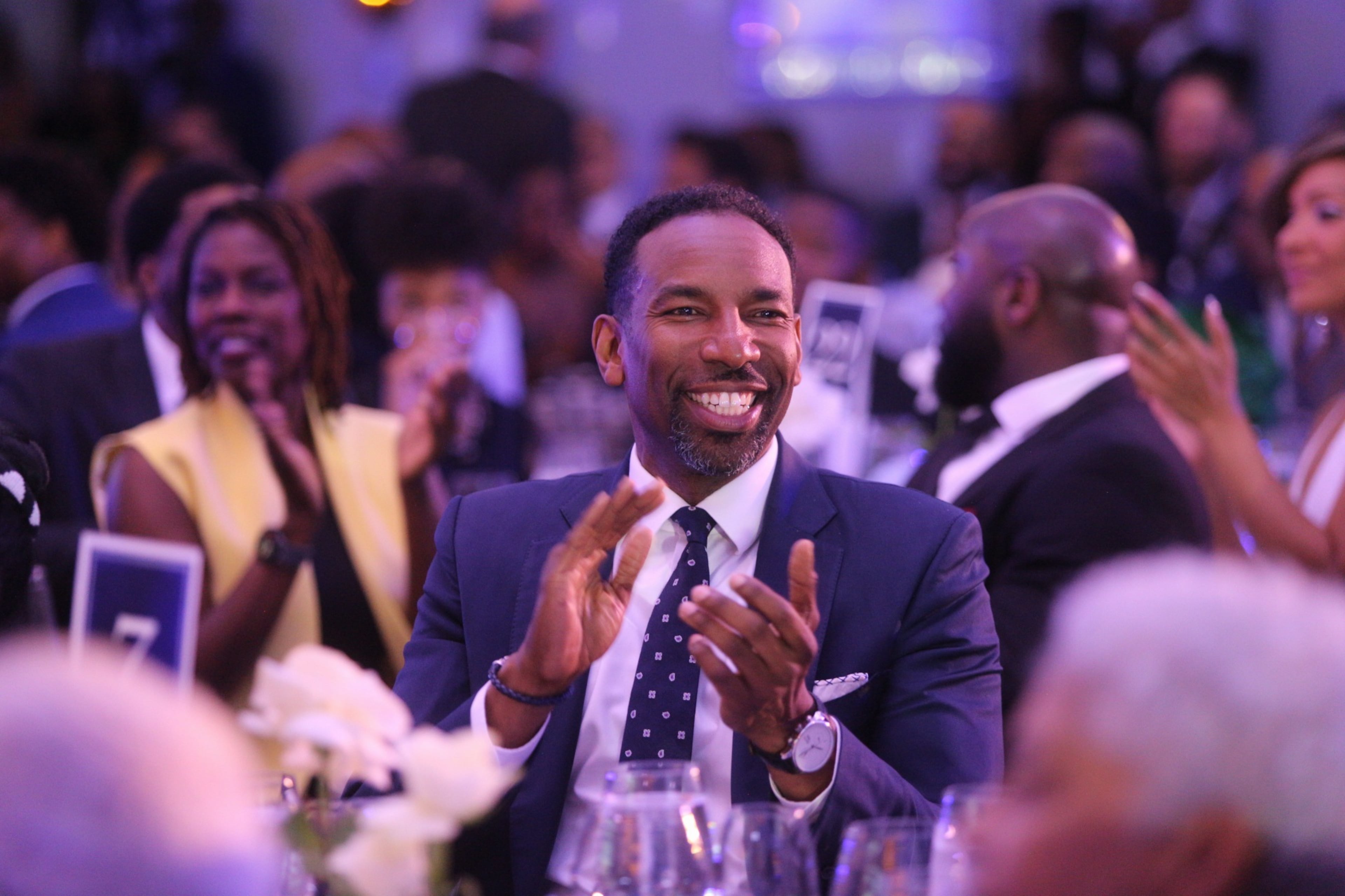 Atlanta Mayor Andre Dickens enjoys the John Lewis gala. (Zaire Breedlove/AJC)
